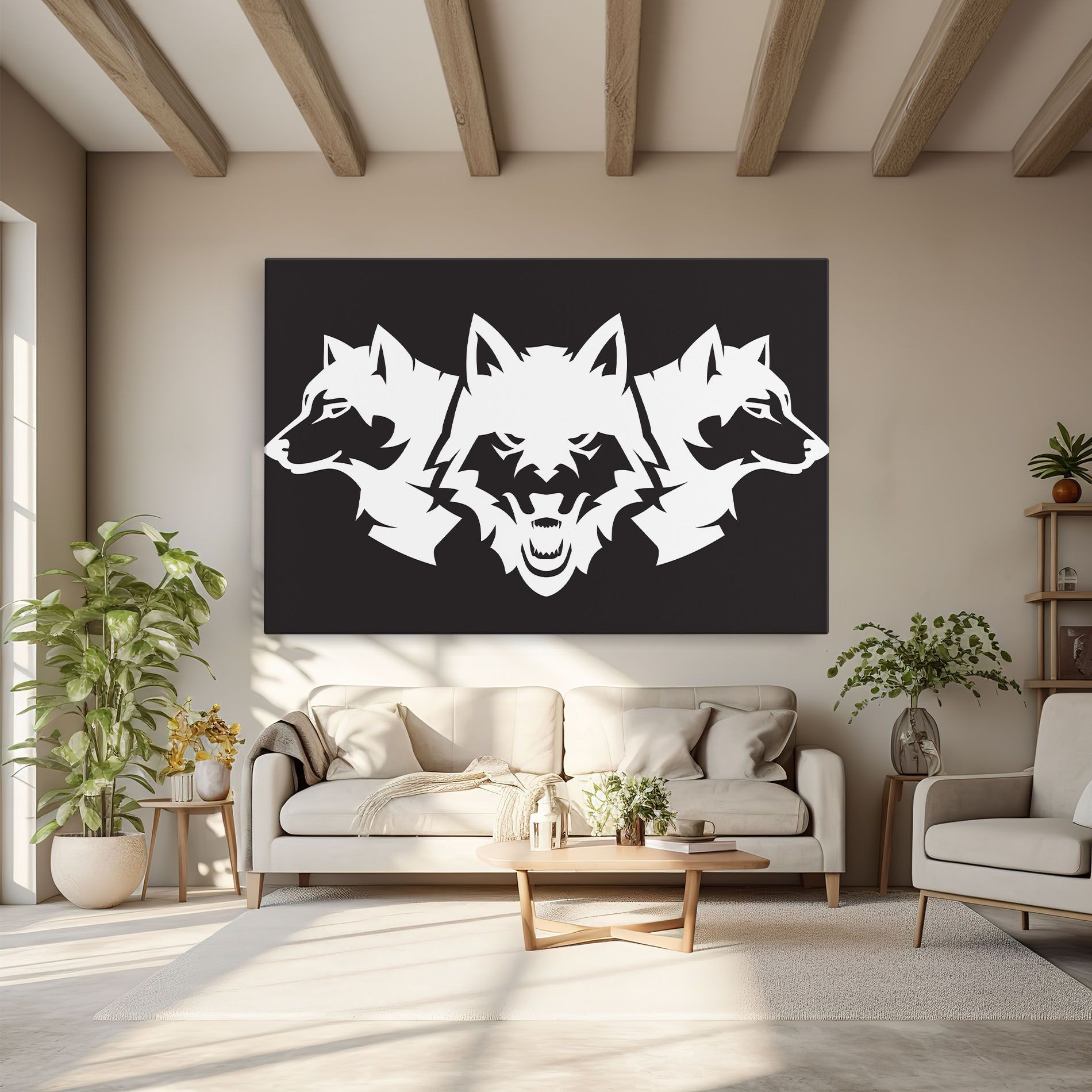 3 Wolf Heads mockup 6