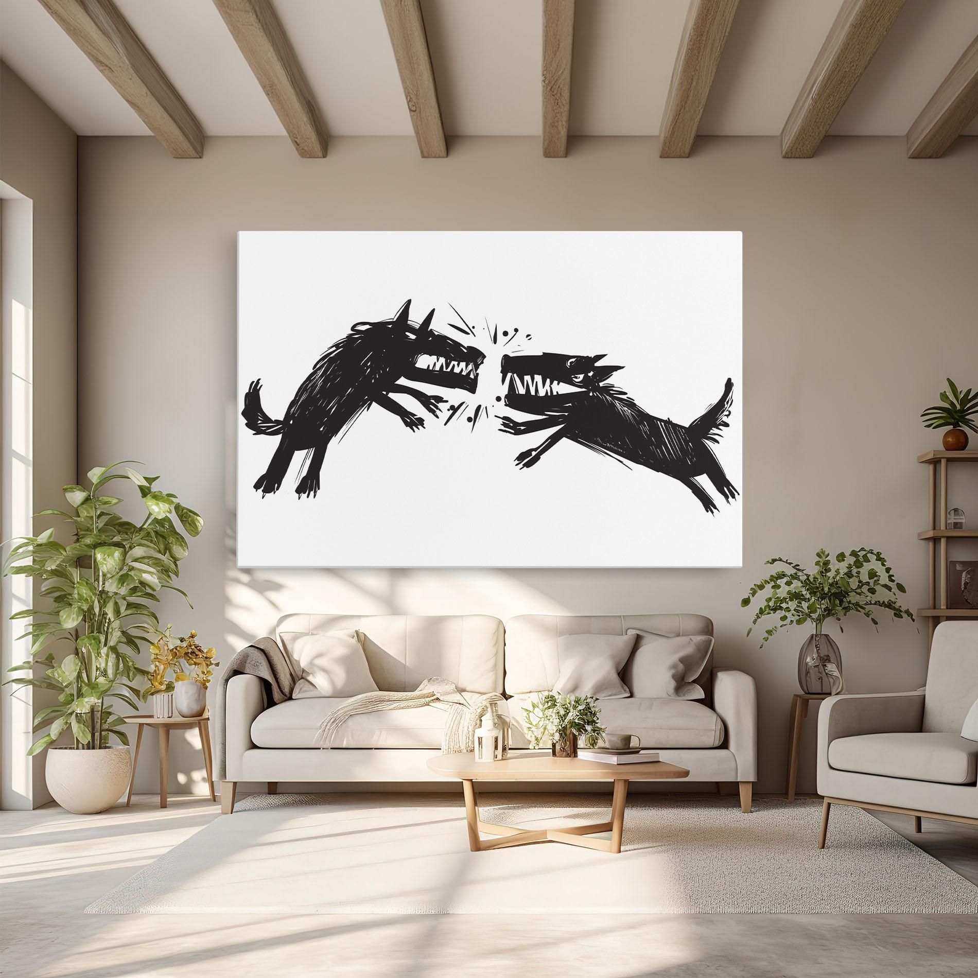 Tablou Canvas Black Wolves mockup 6