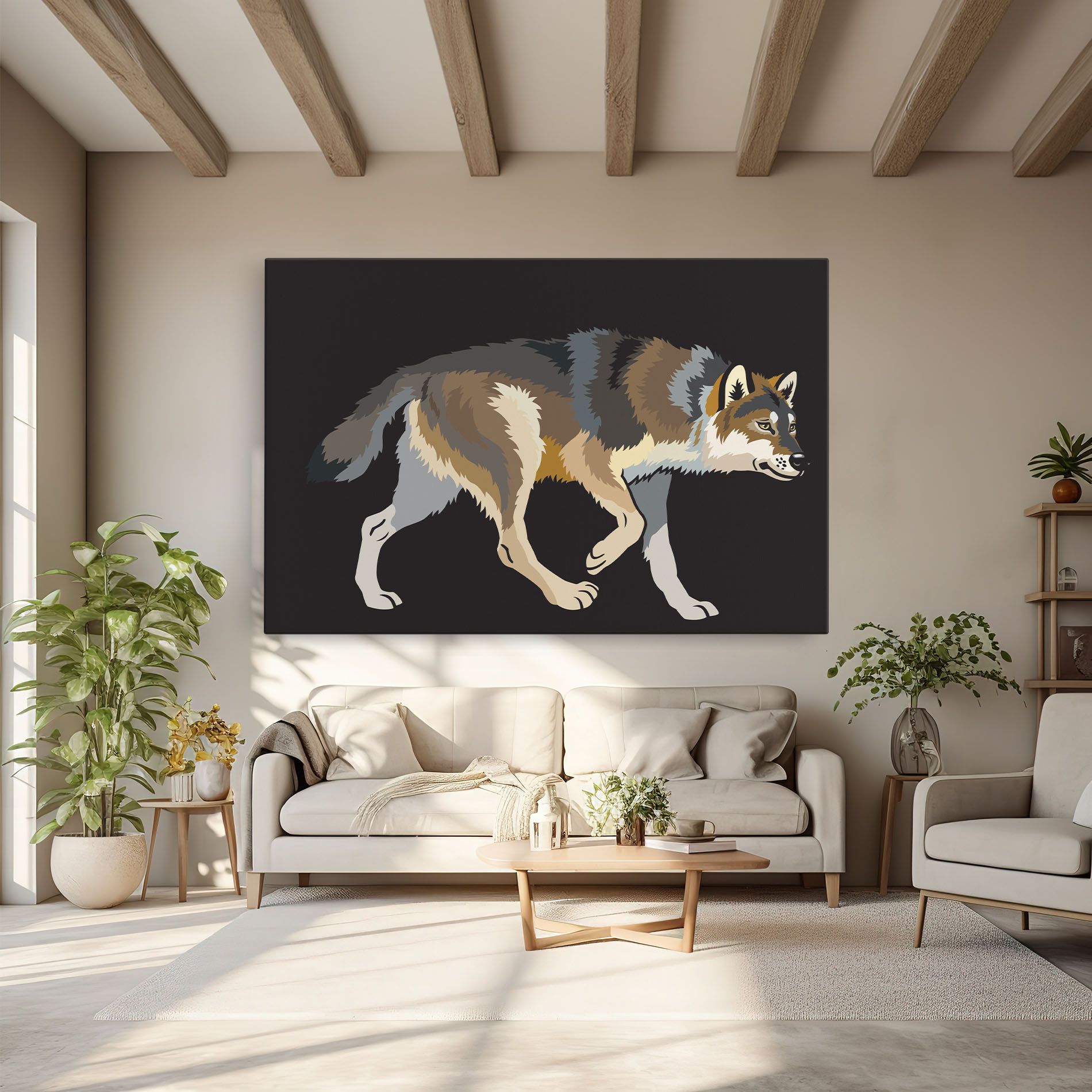 Cartoon Wolf mockup 6