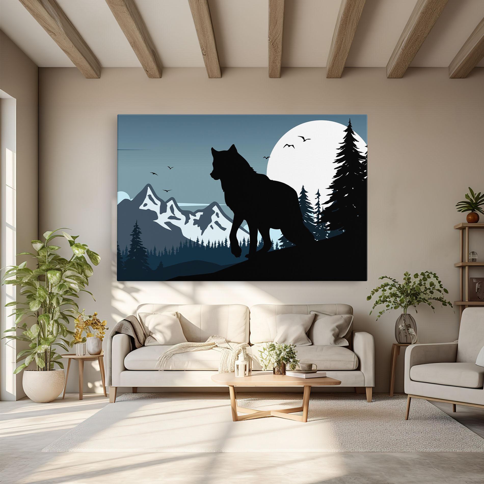 Tablou Canvas Hill Wolf mockup 6