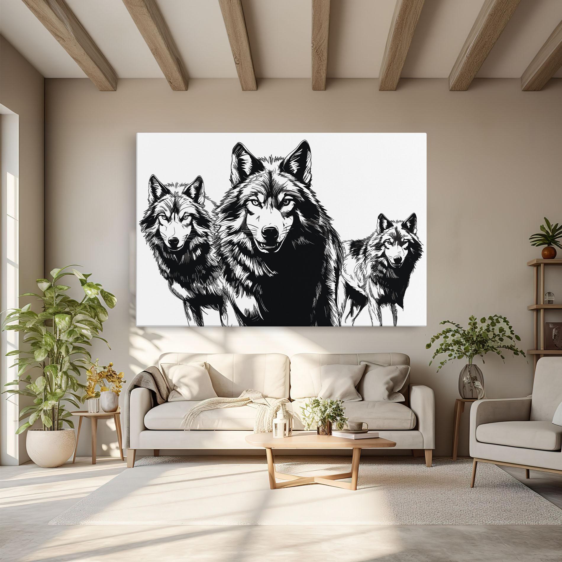 Tablou Canvas Wolves mockup 6