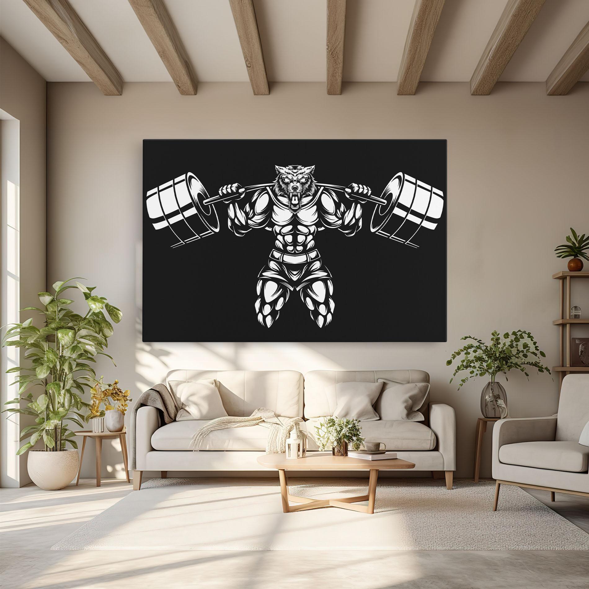 Tablou Canvas Work Out Wolf mockup 6