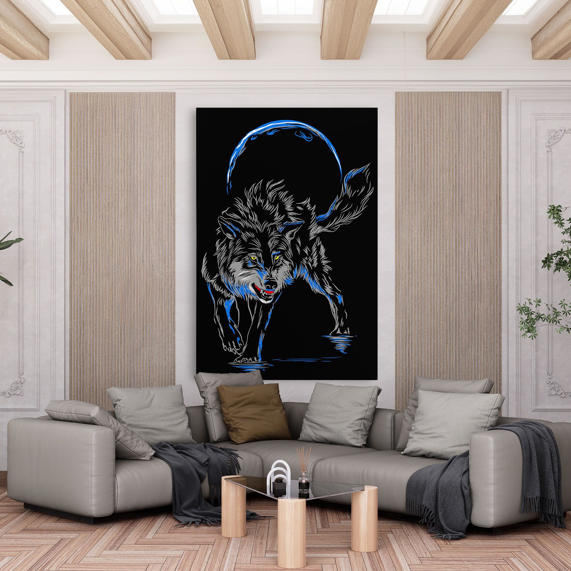 Grey Blue Wolf mockup 6