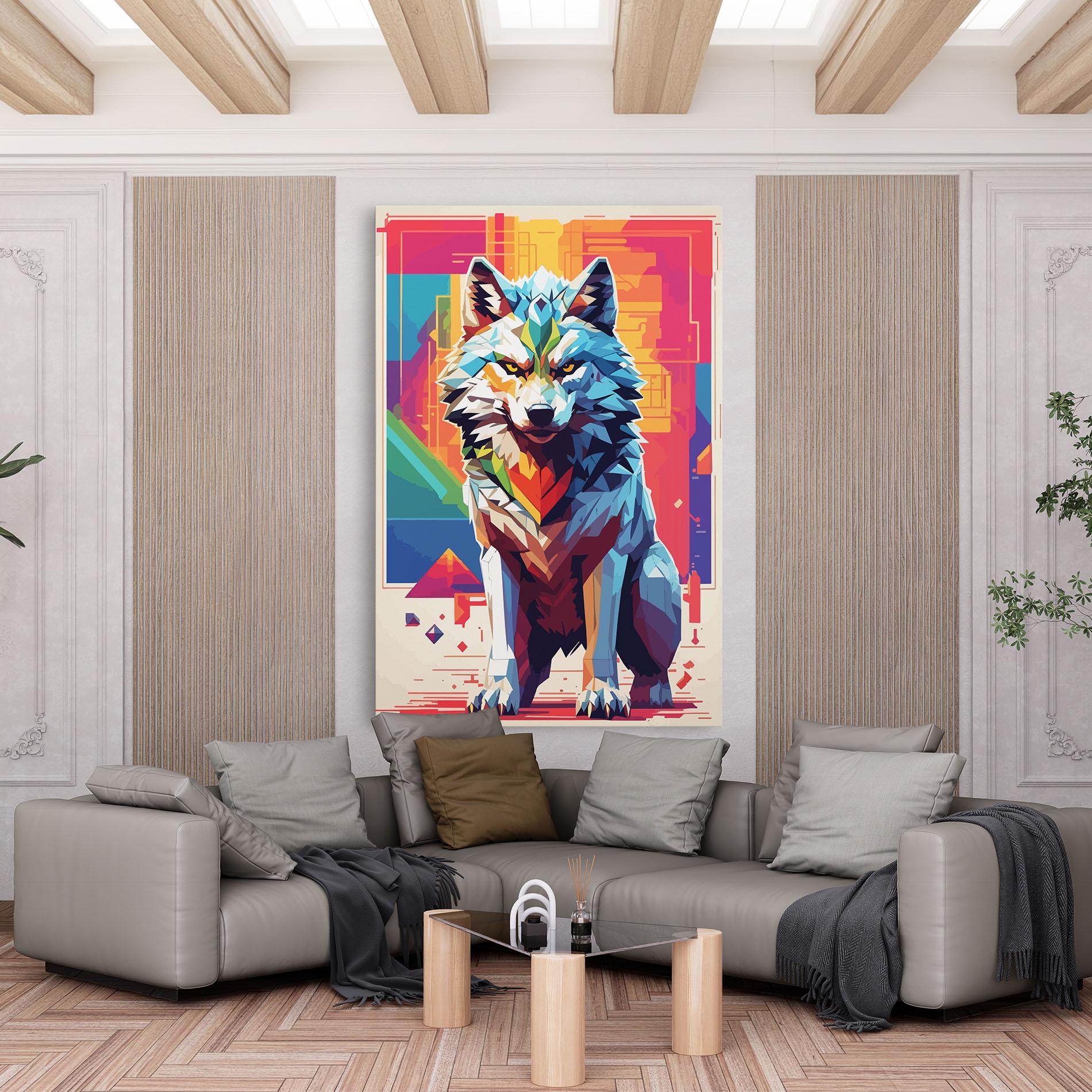 Tablou Canvas Wolf Character mockup 6