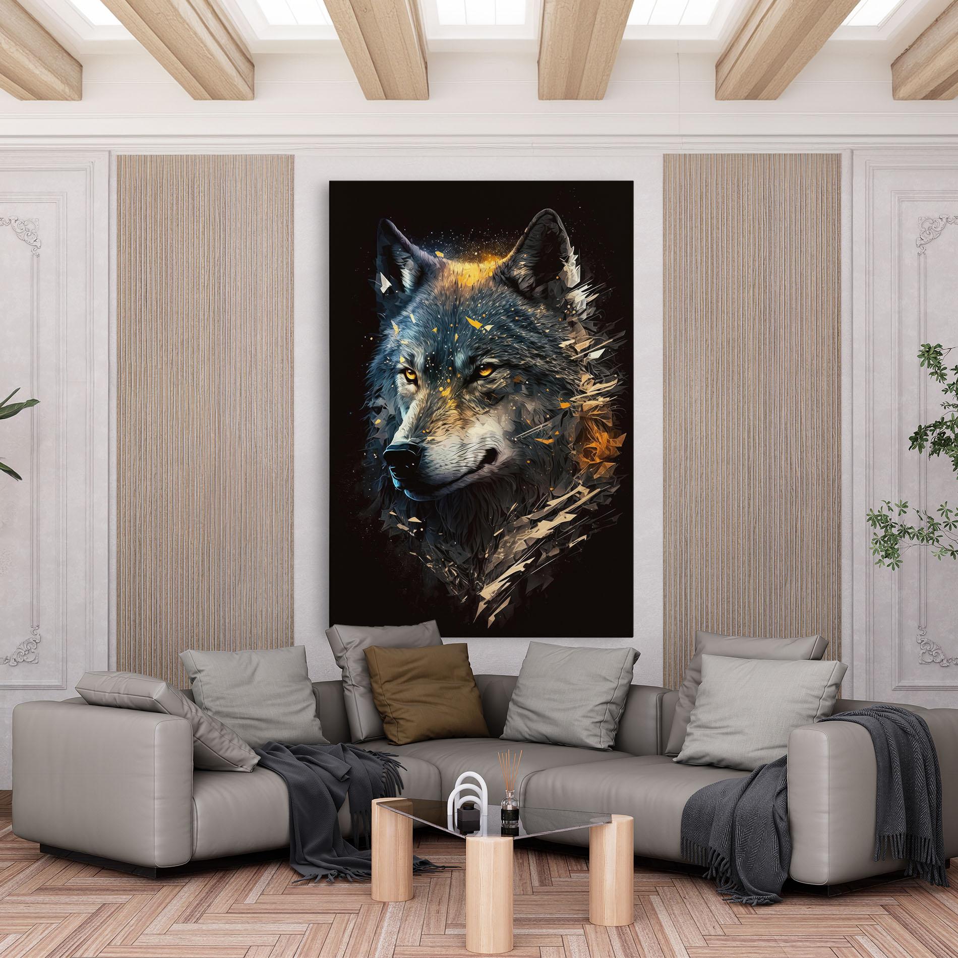 Tablou Canvas Wolf Portrait mockup 6