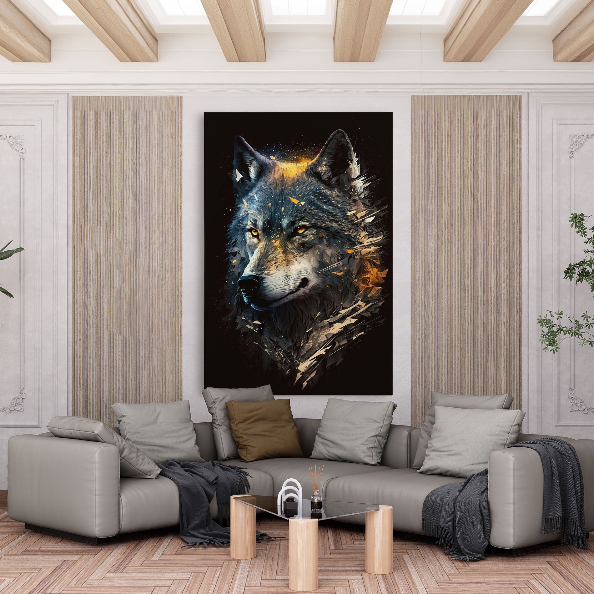 Wolf Portrait mockup 6