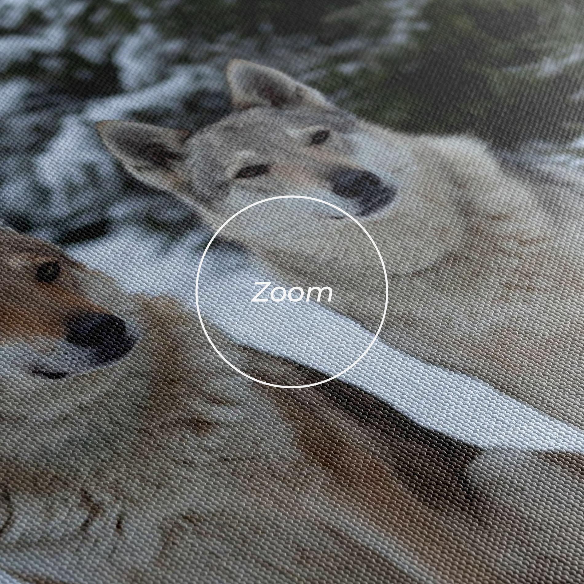 Tablou Canvas 2 Wolfs Sitting mockup 3