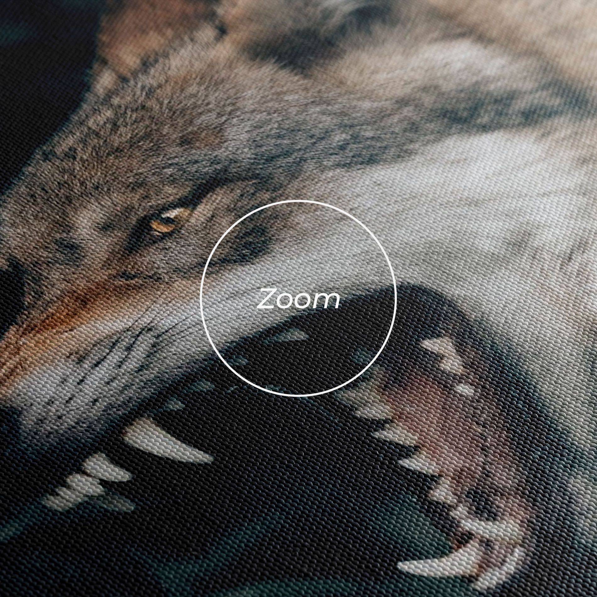 Angry Wolf In The Forest mockup 3