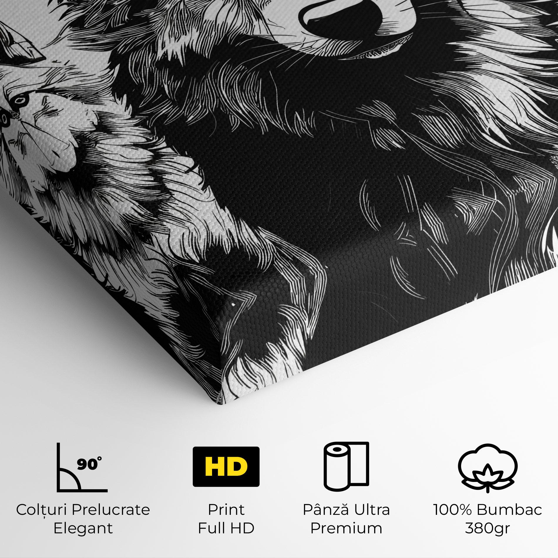 Tablou Canvas 3 Wolves mockup 4