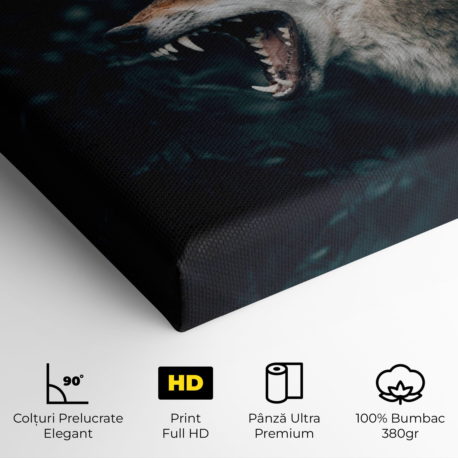 Angry Wolf In The Forest mockup 4