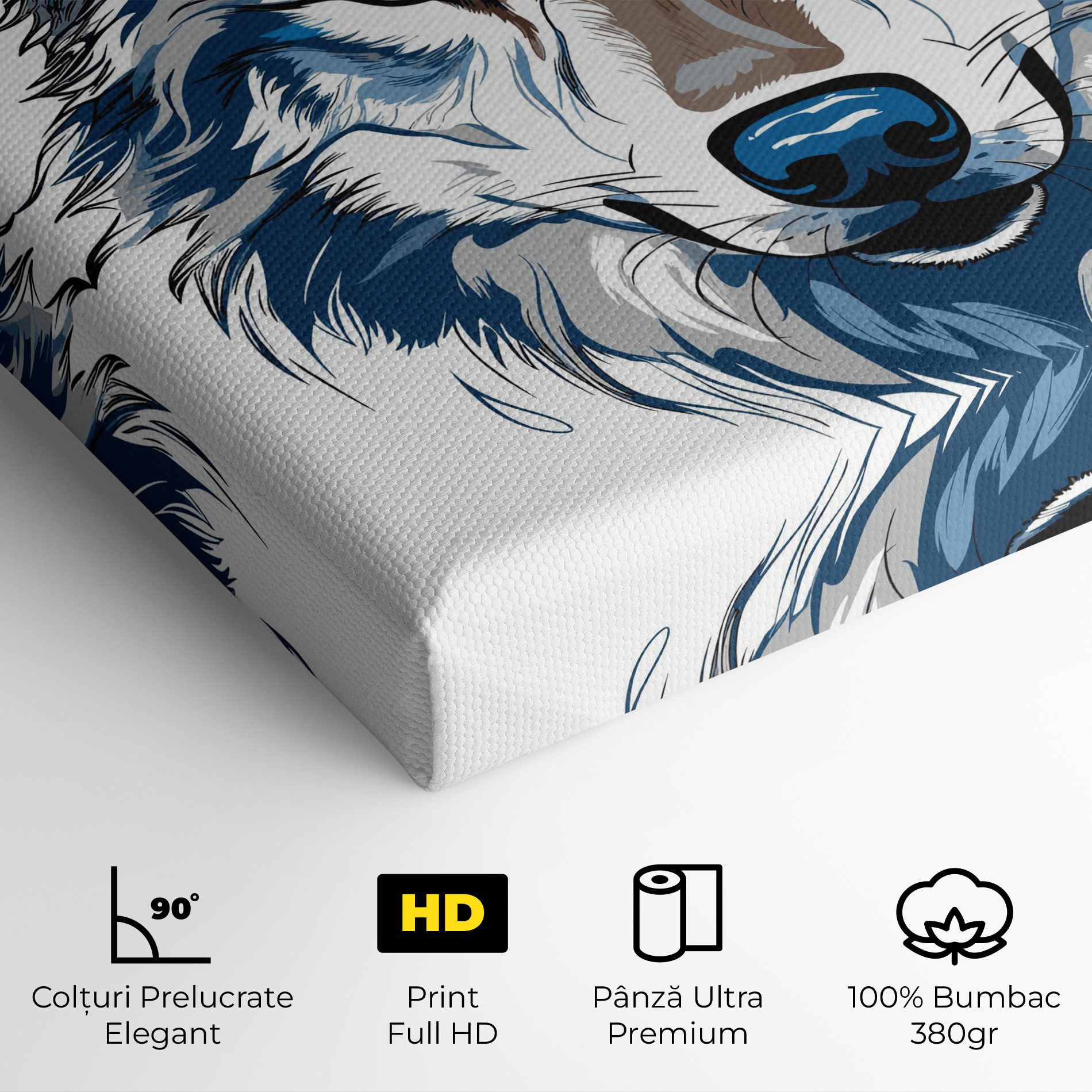 Blue Wolf Head mockup 4