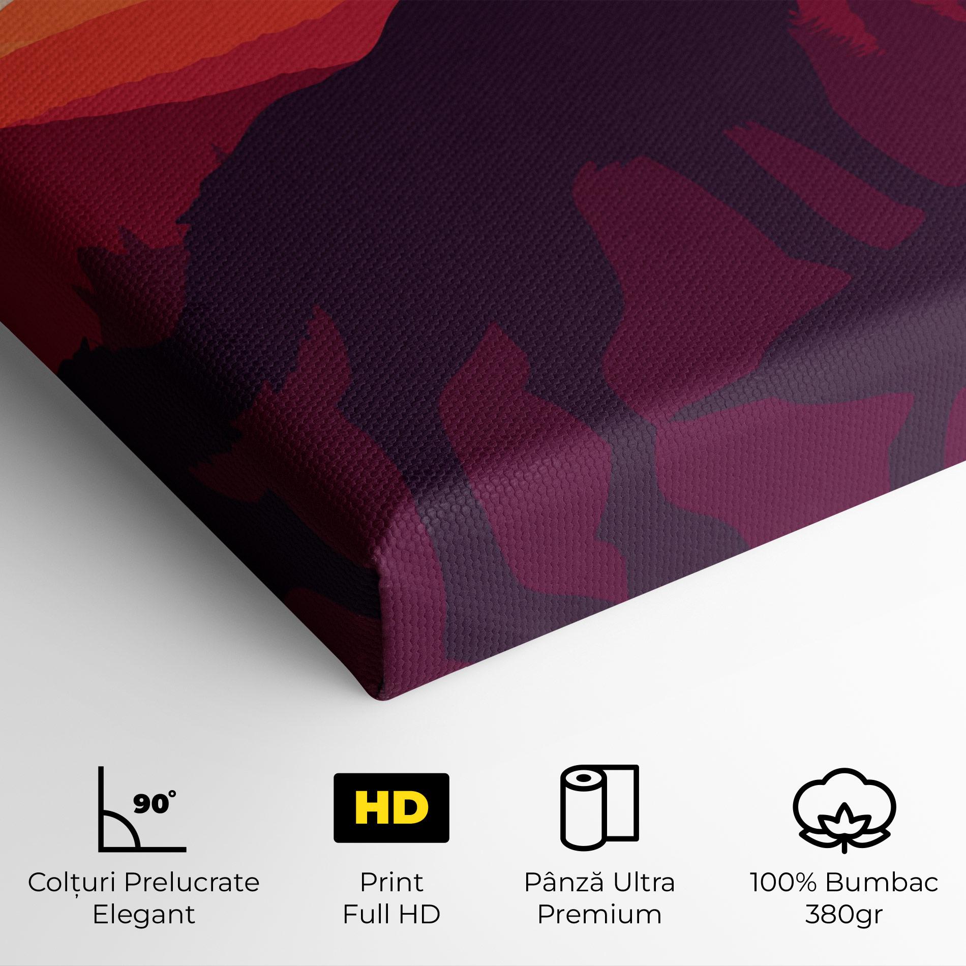 Tablou Canvas Wolf Pink Moon mockup 4