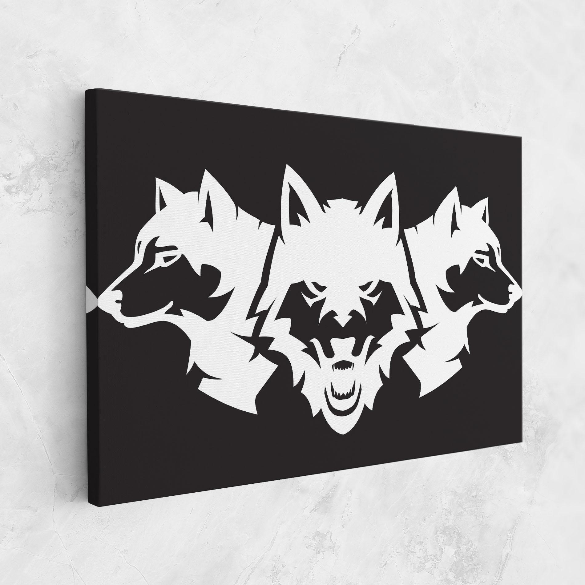 Tablou Canvas 3 Wolf Heads mockup 1
