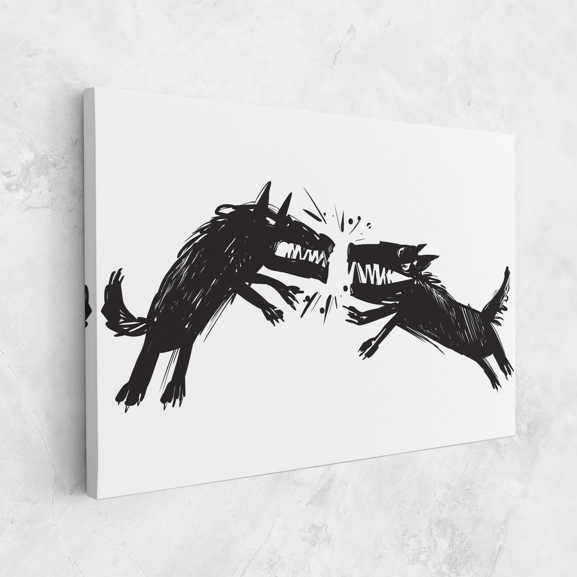 Tablou Canvas Black Wolves mockup 1
