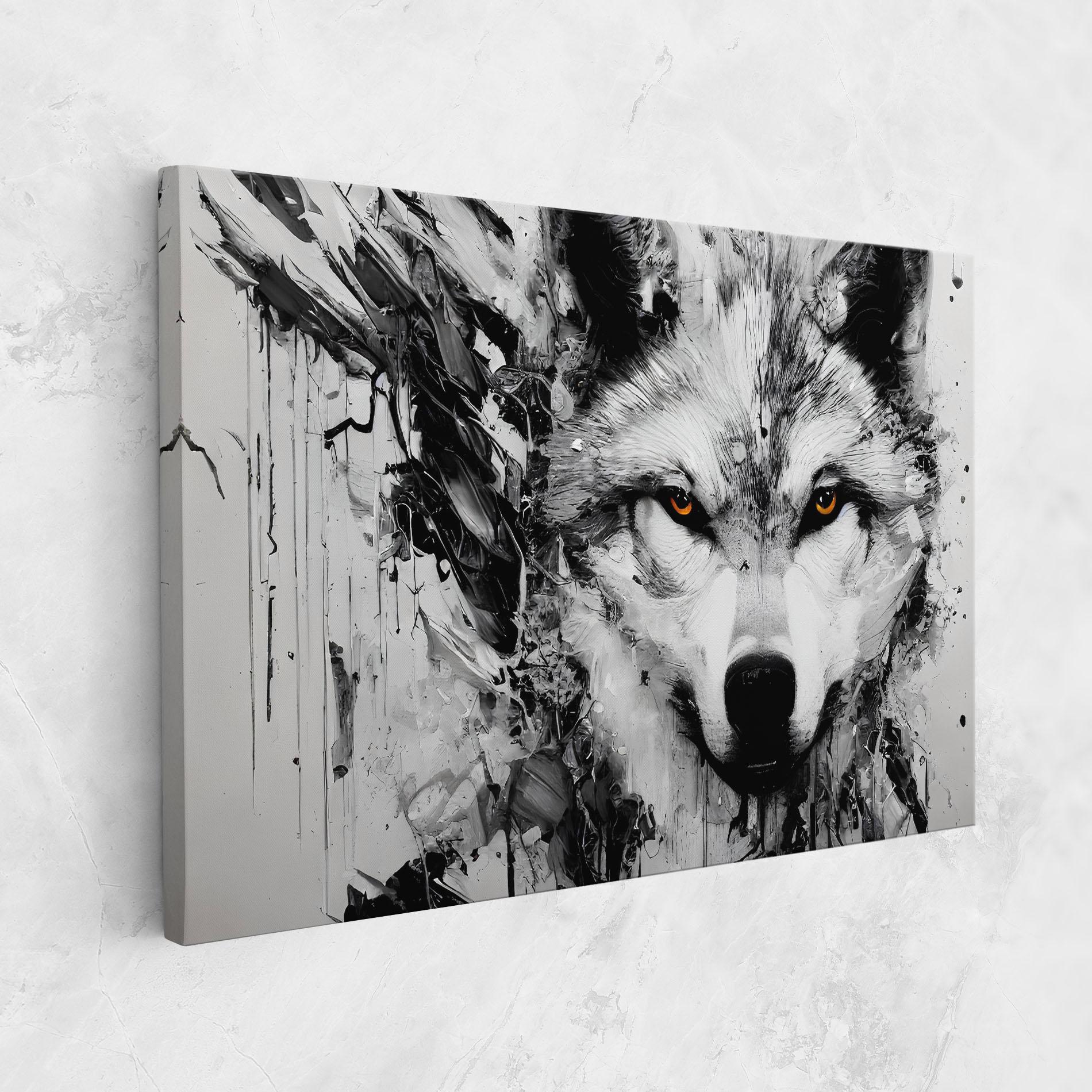 Tablou Canvas Grey Wolf Portrait mockup 1