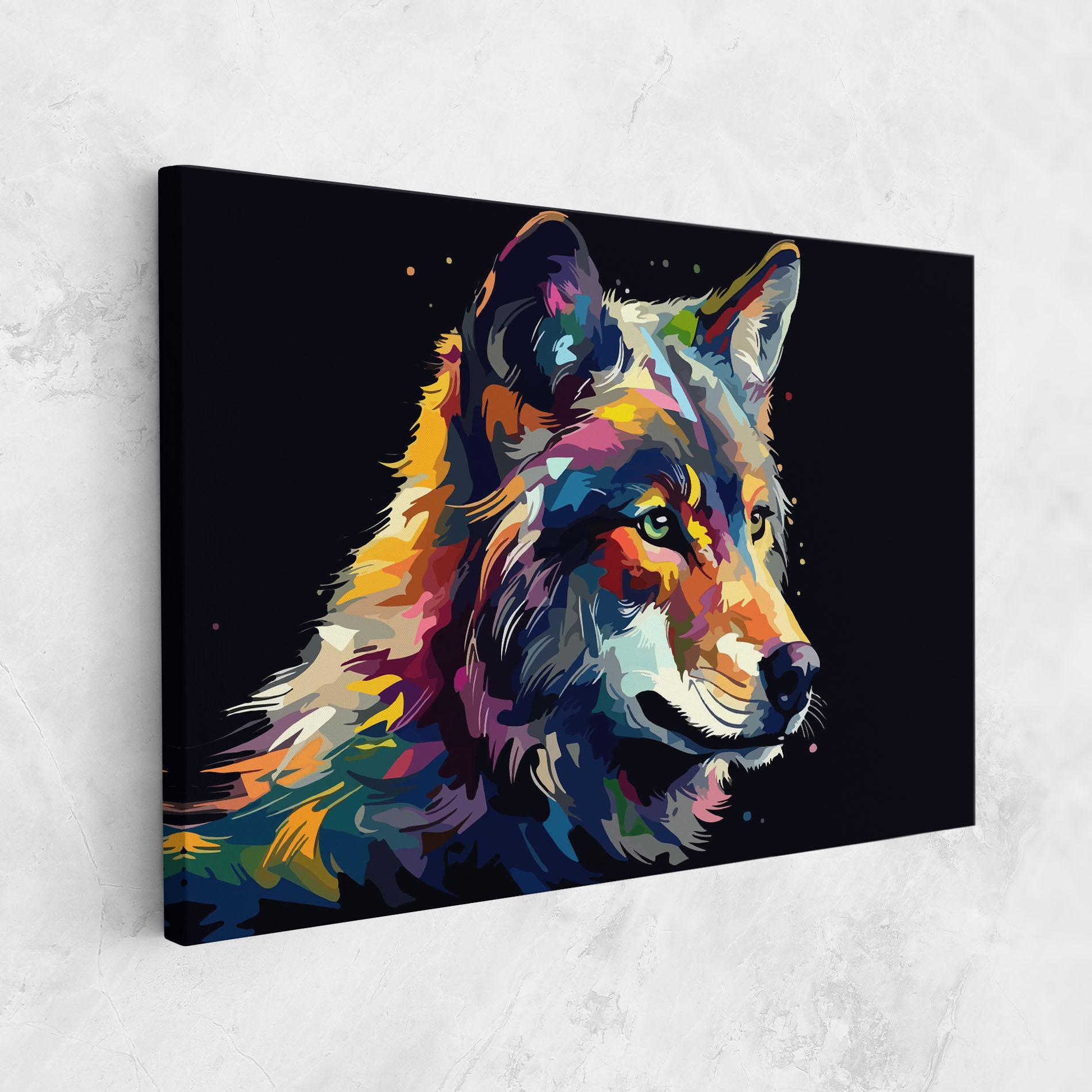 Tablou Canvas Painted Wolf mockup 1