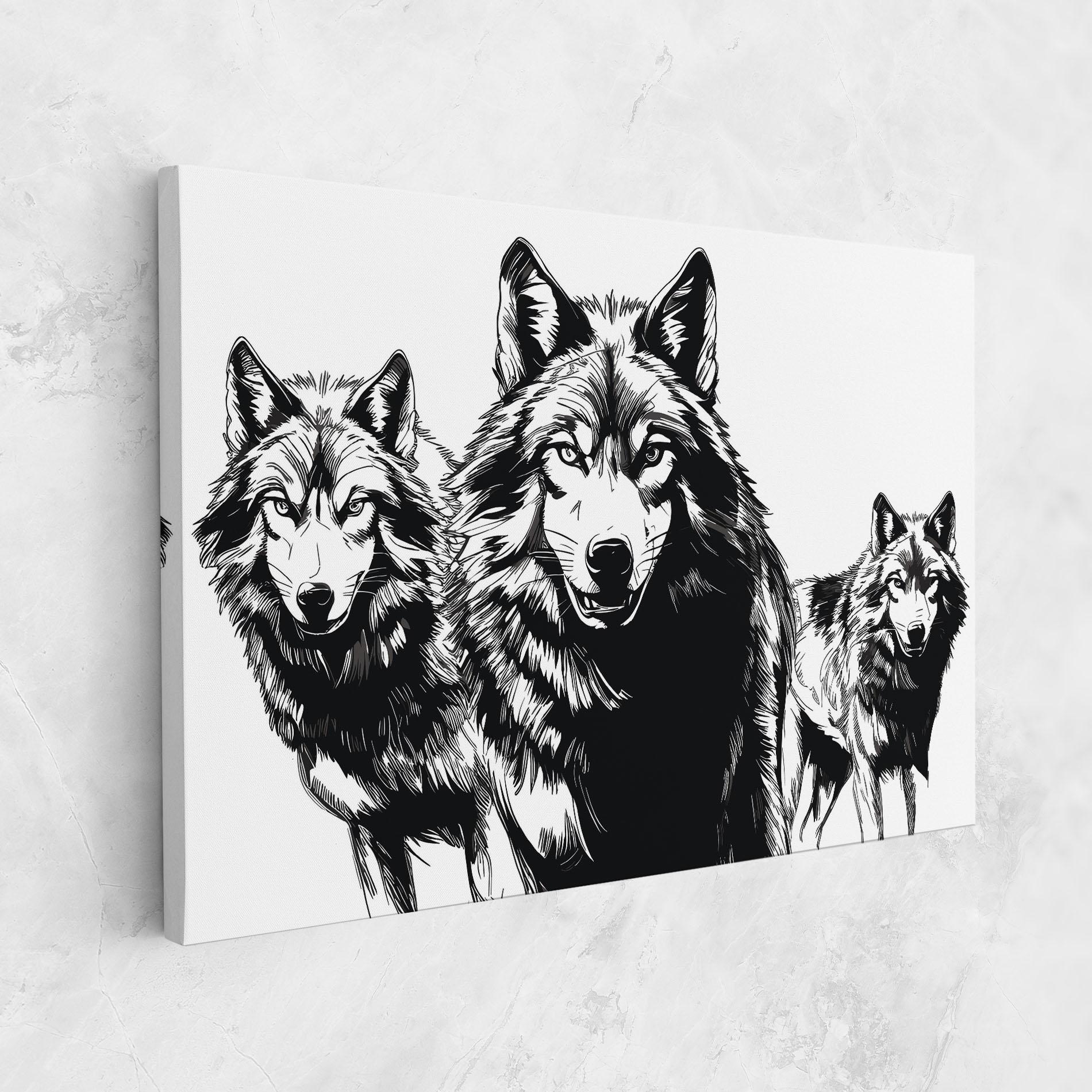 Tablou Canvas Wolves mockup 1