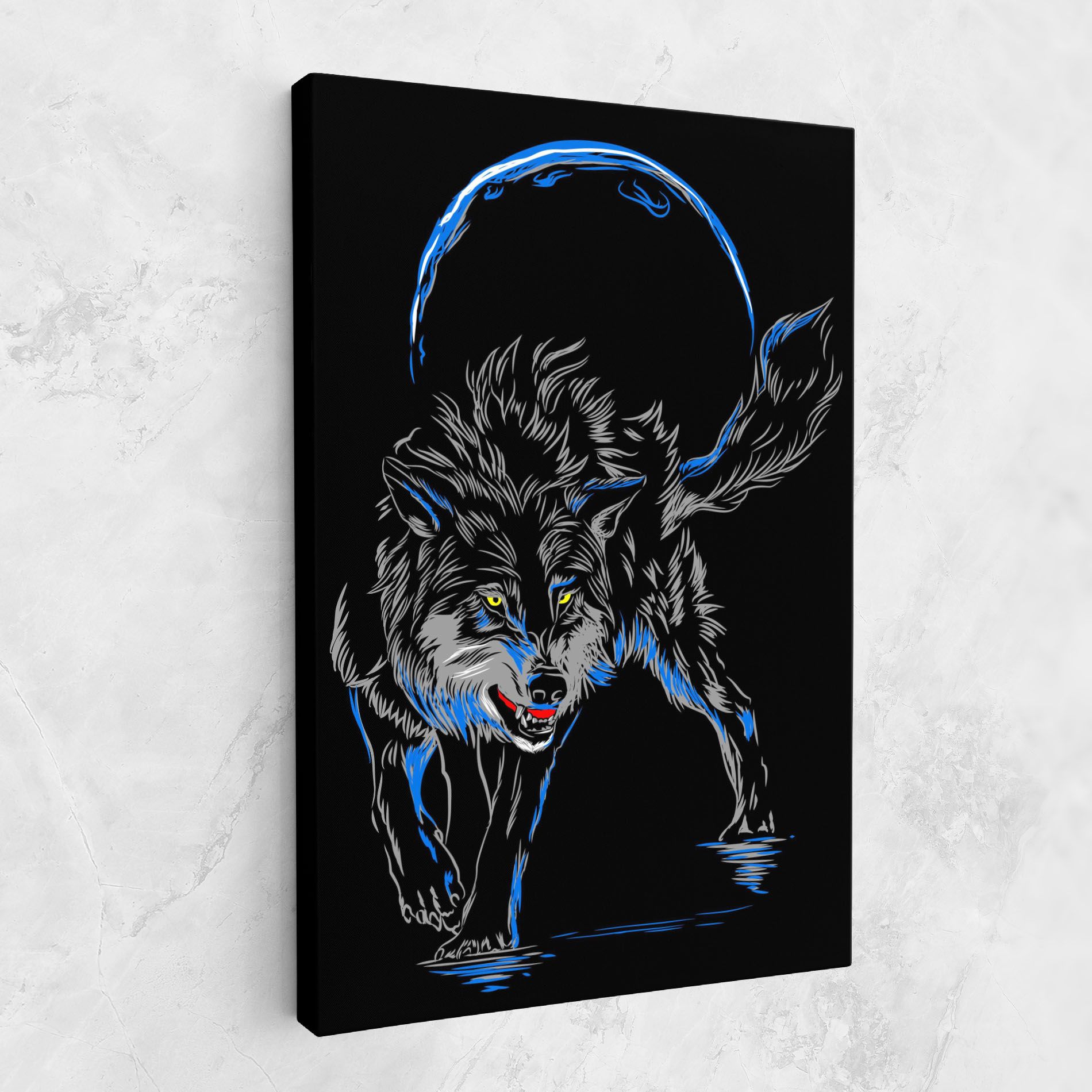 Grey Blue Wolf mockup 1