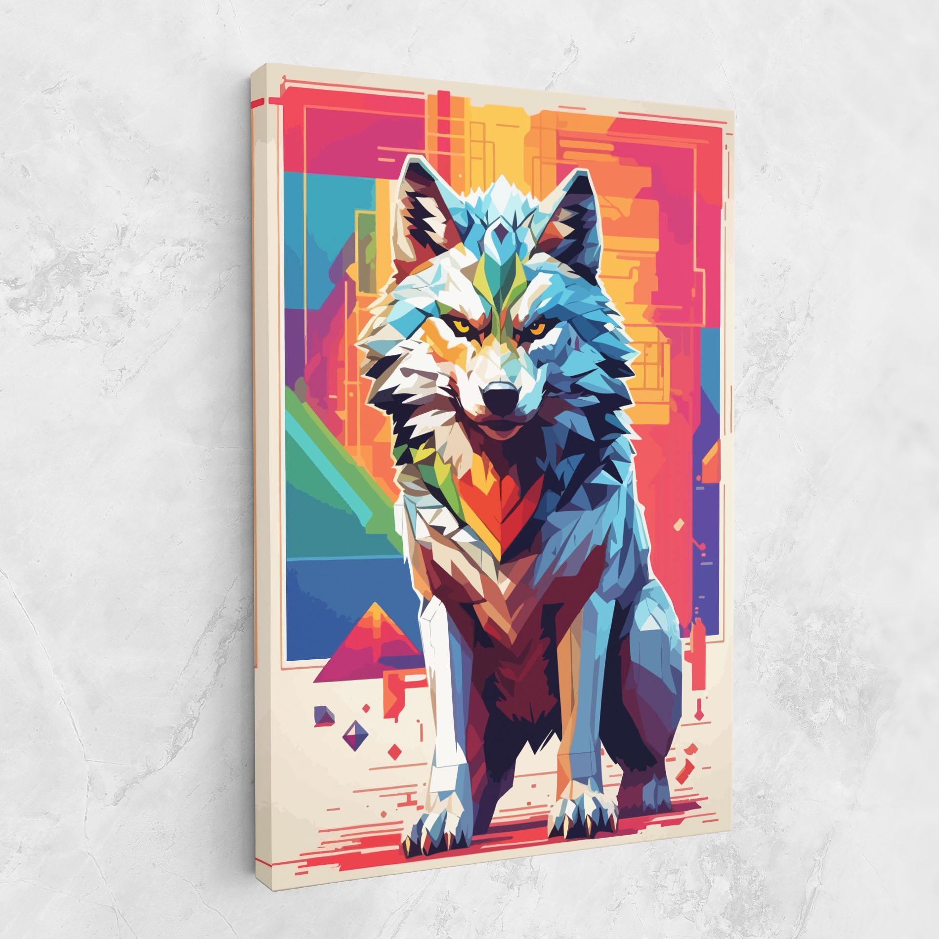 Tablou Canvas Wolf Character mockup 1