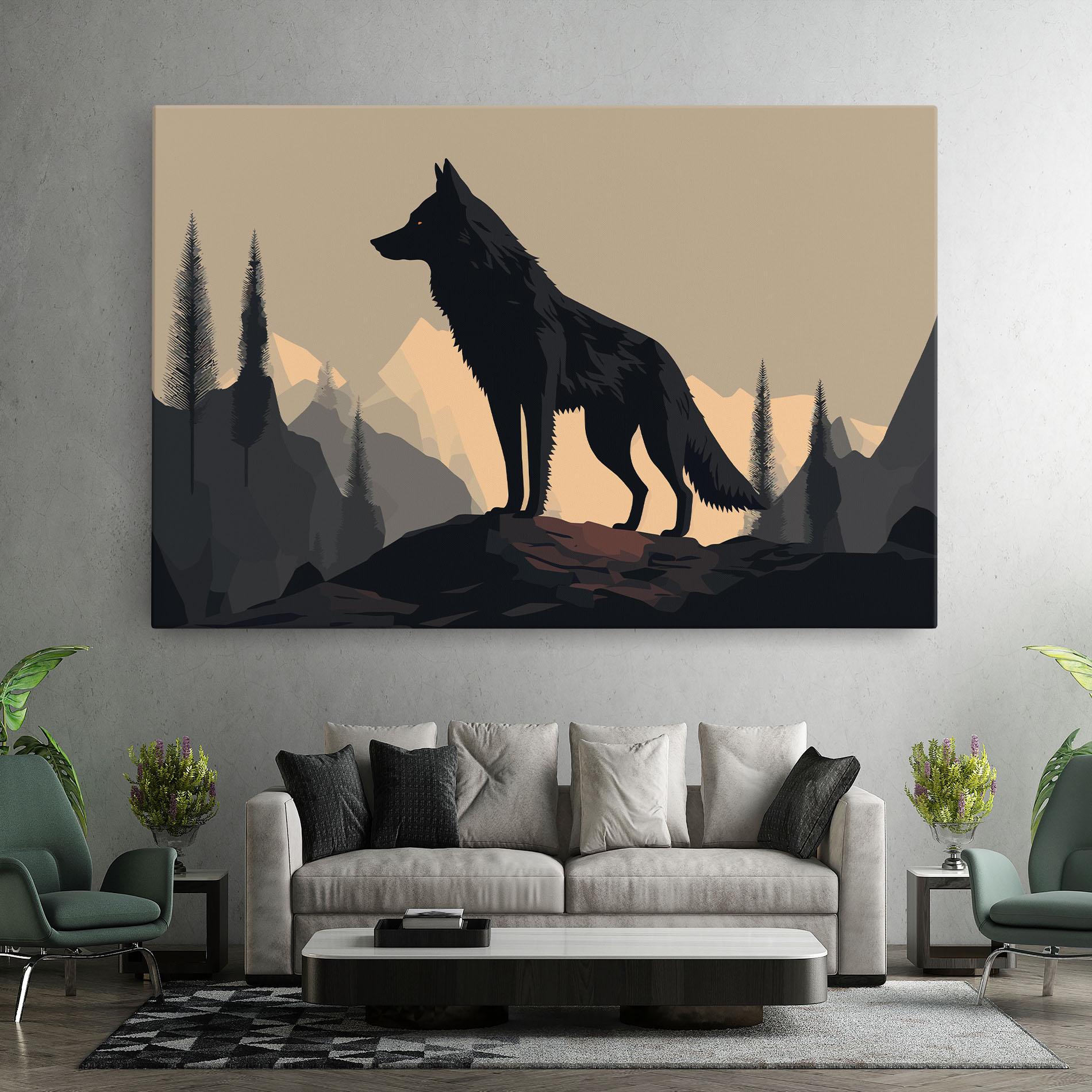 Tablou Canvas Black Wolf mockup 7