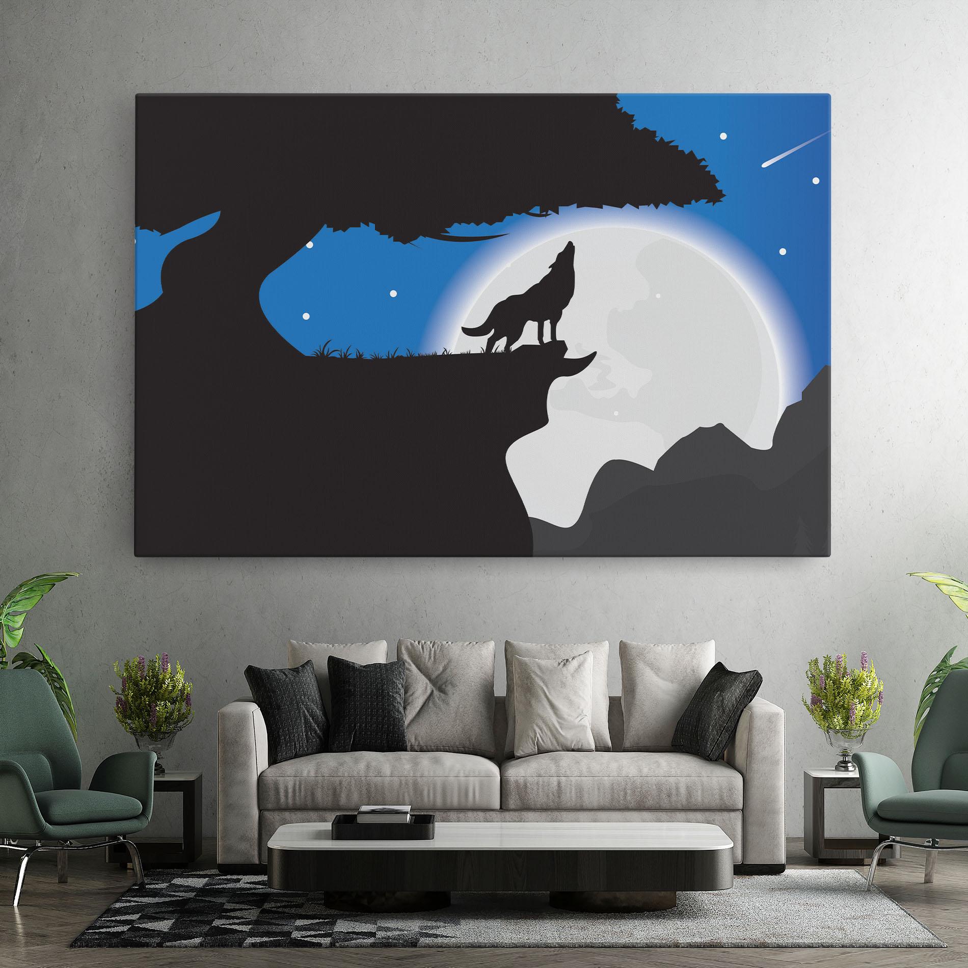 Tablou Canvas Blue Light Wolf mockup 7