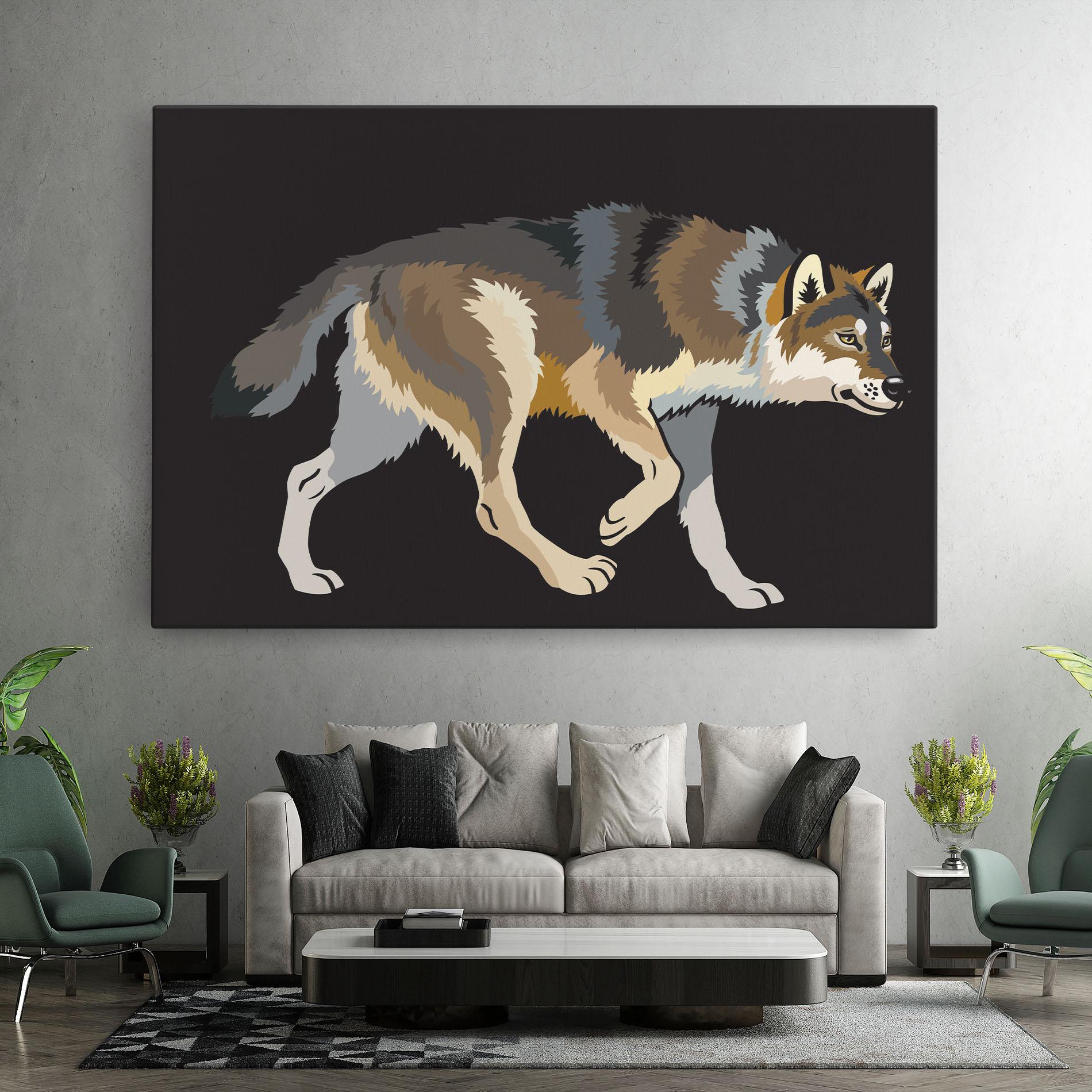 Tablou Canvas Cartoon Wolf mockup 7