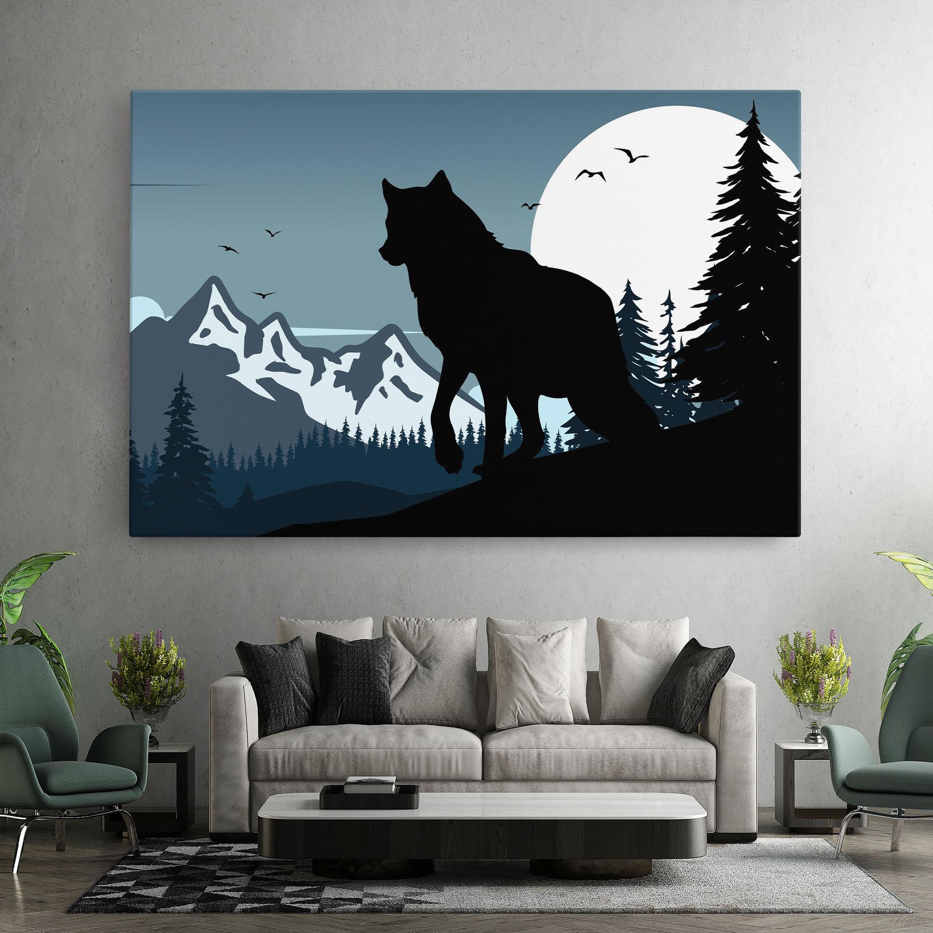 Tablou Canvas Hill Wolf mockup 7