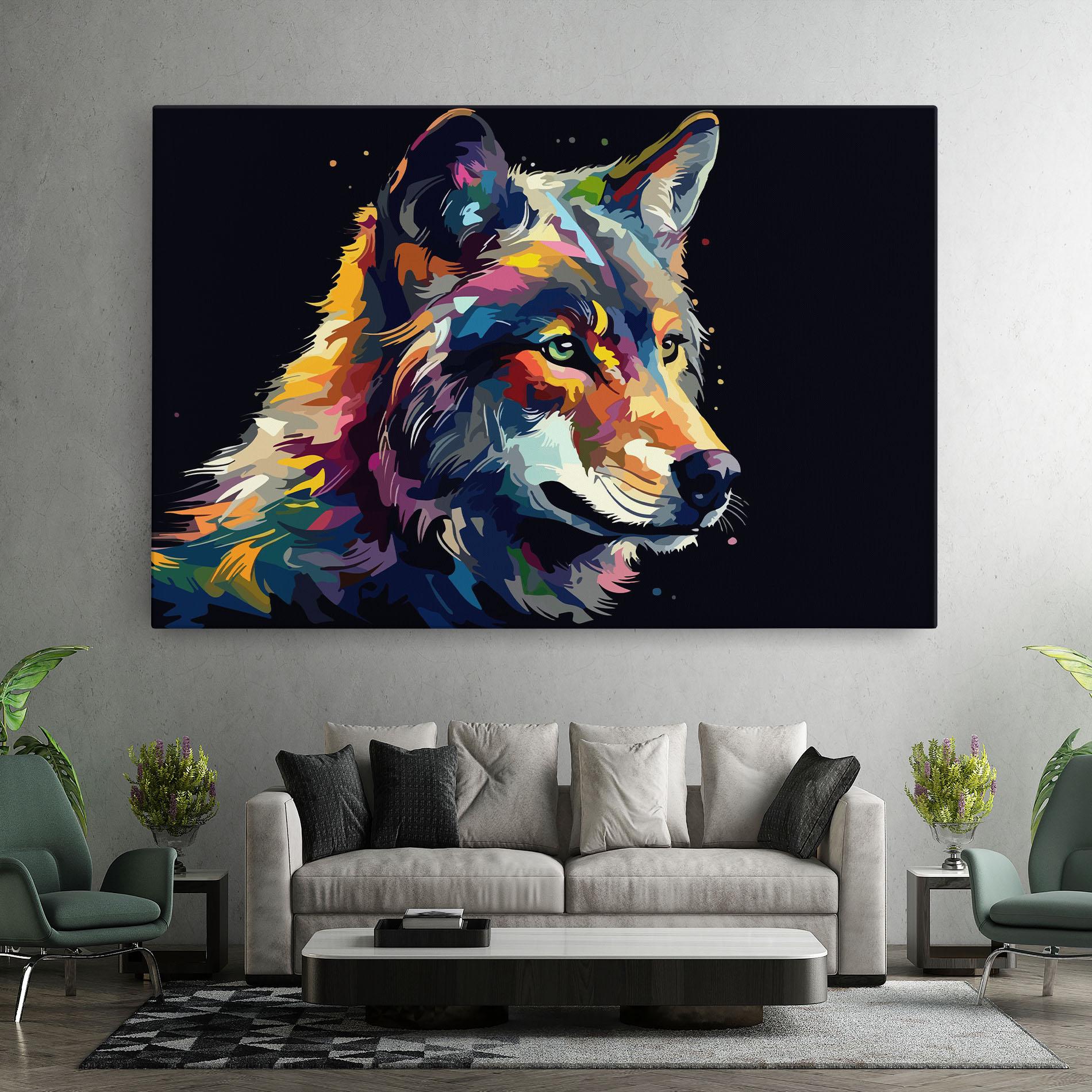 Tablou Canvas Painted Wolf mockup 7