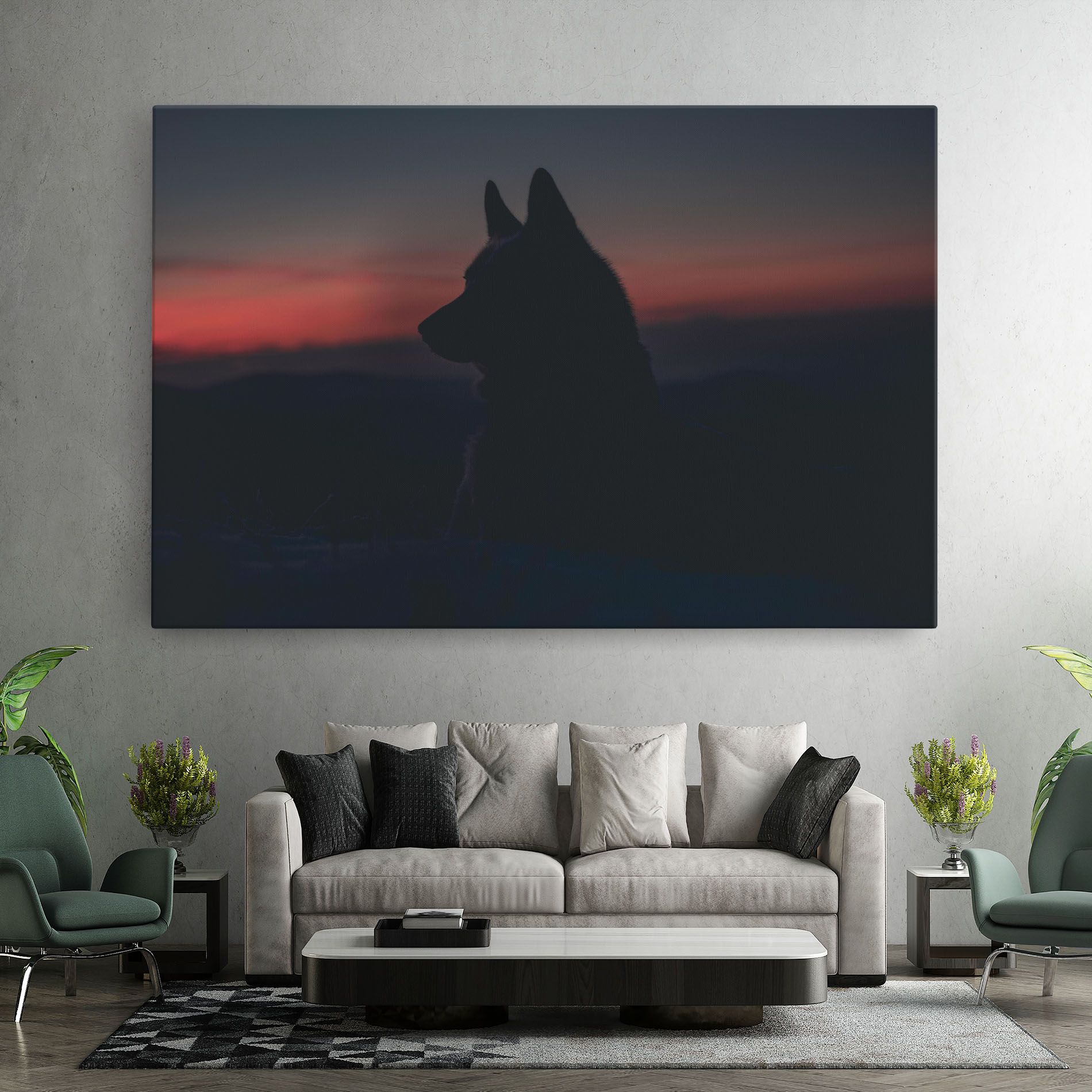 Wolf Shillouette mockup 7