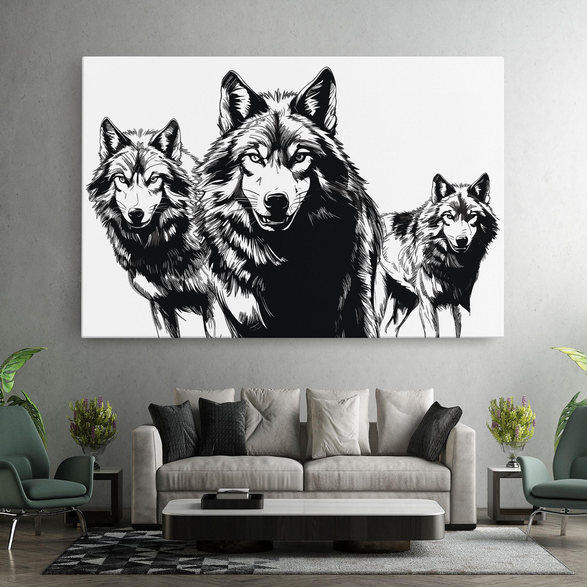Tablou Canvas Wolves mockup 7