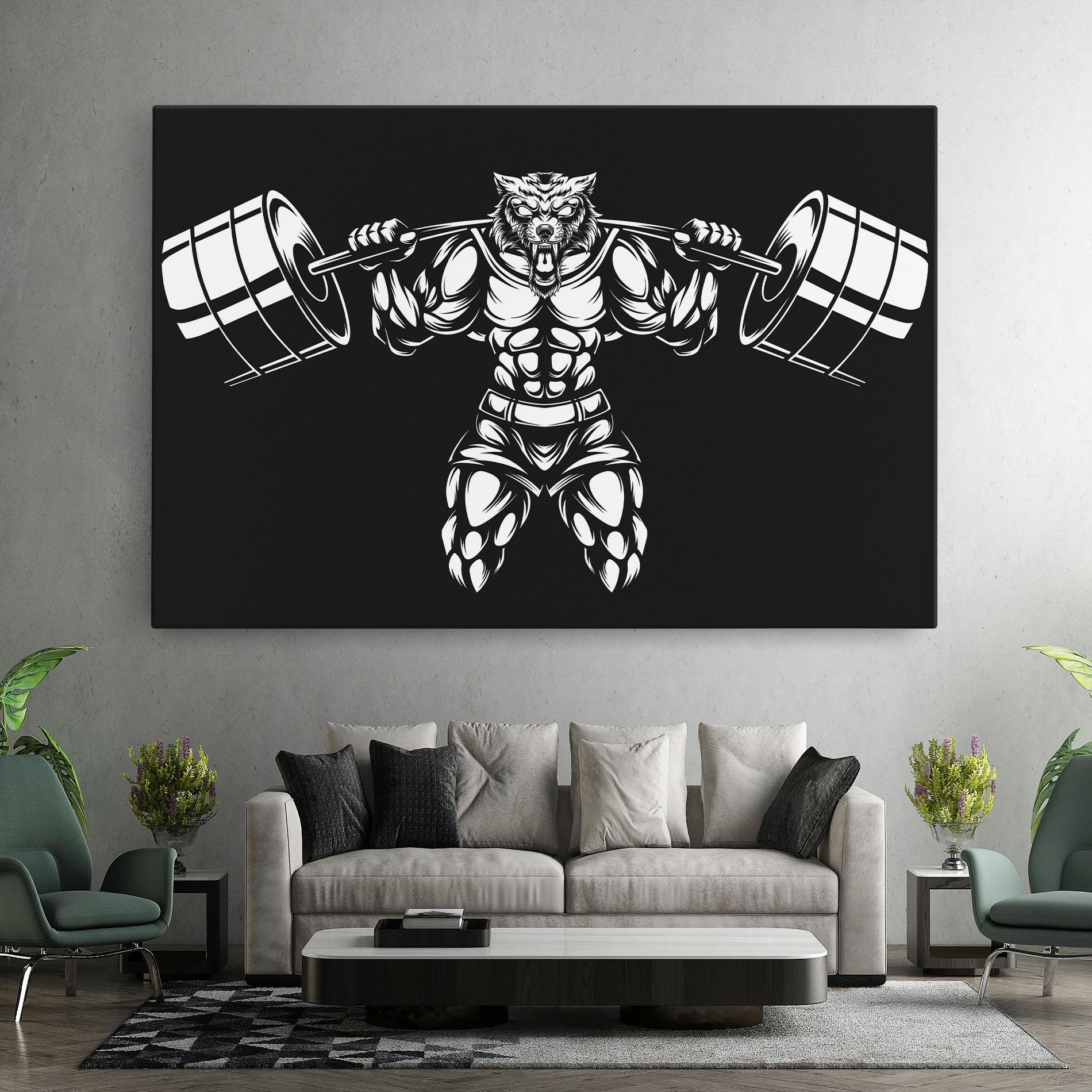 Tablou Canvas Work Out Wolf mockup 7