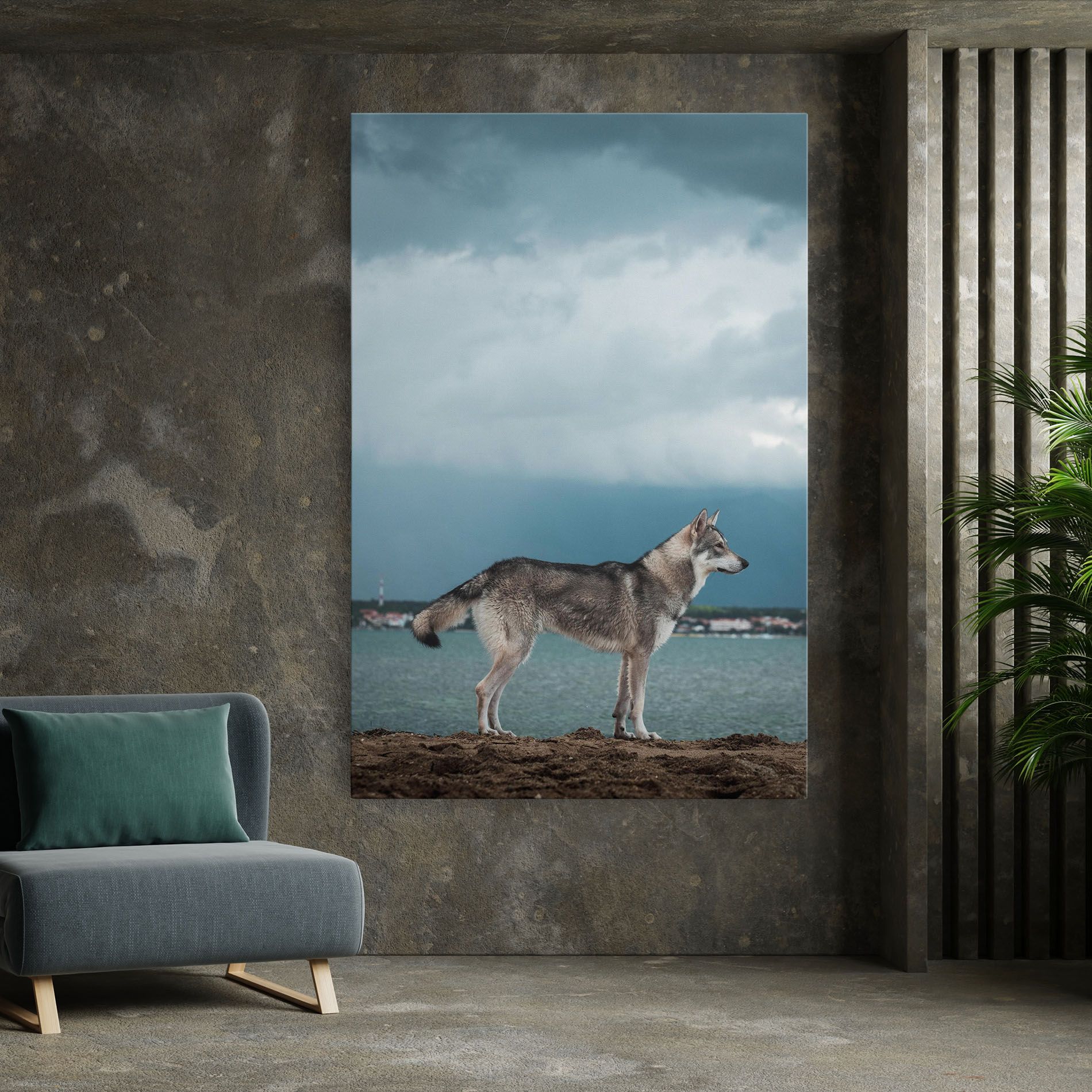 Grey Wolf Looking mockup 7
