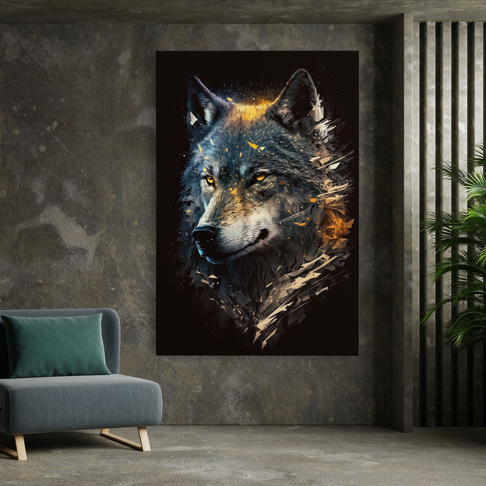 Wolf Portrait mockup 7