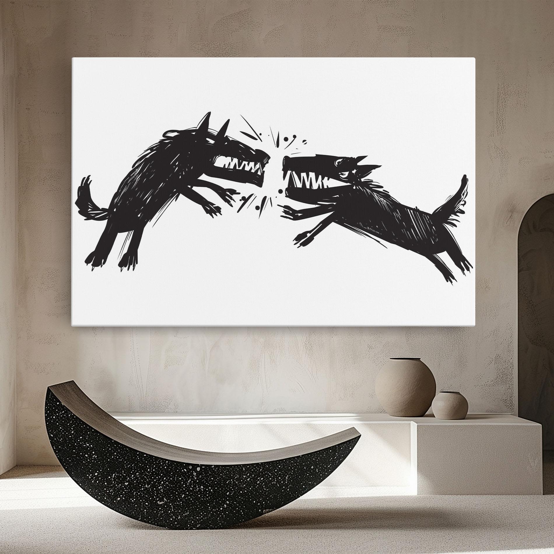 Tablou Canvas Black Wolves mockup 8