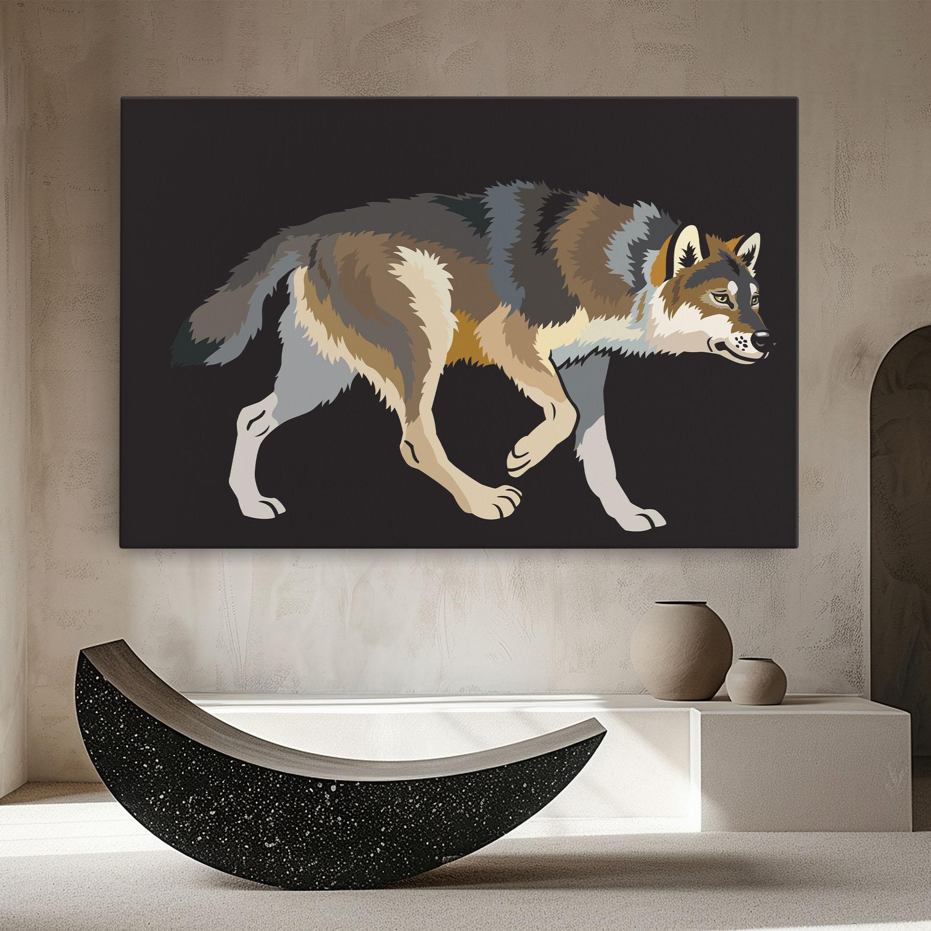Tablou Canvas Cartoon Wolf mockup 8