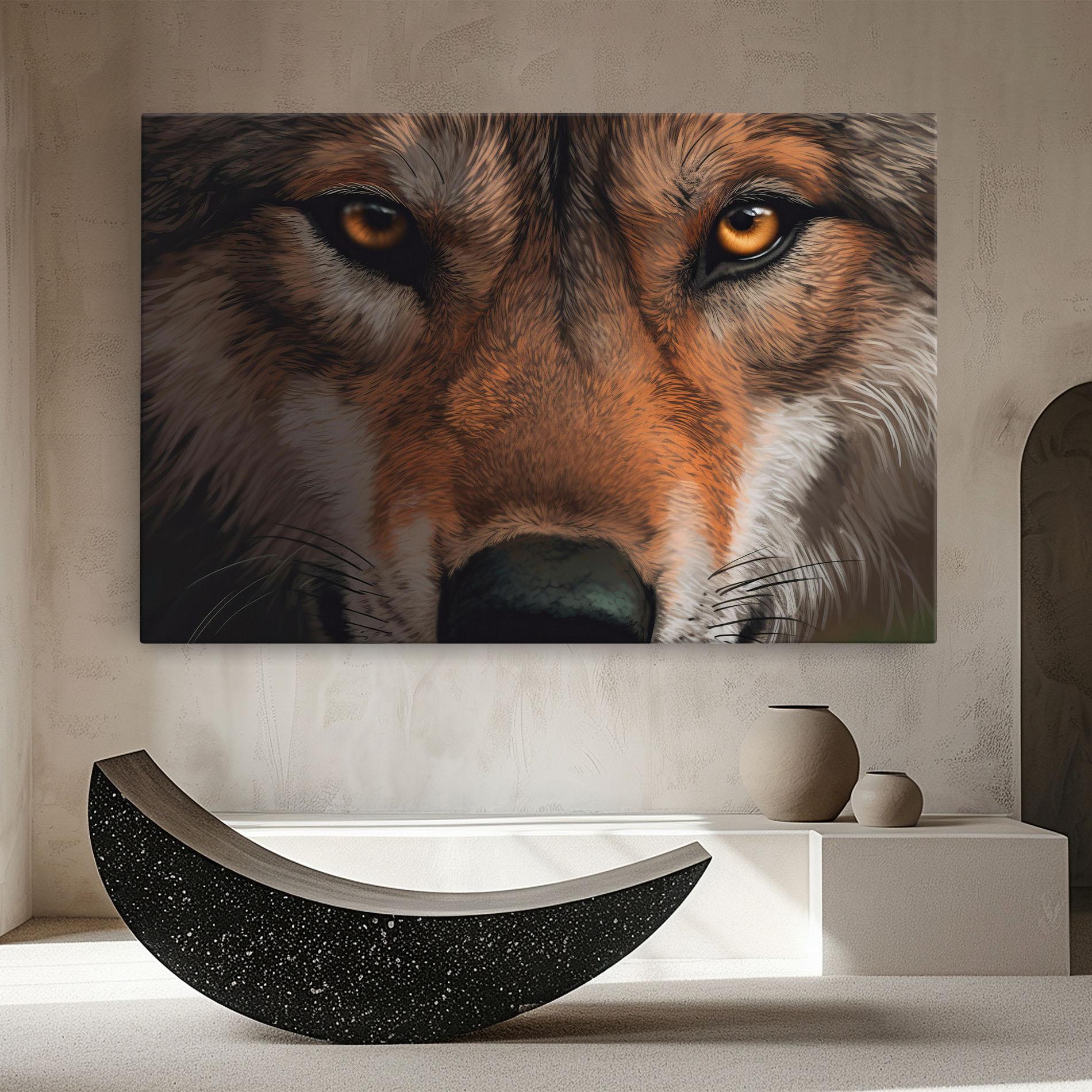 Tablou Canvas Close Up Wolf Eyes mockup 8