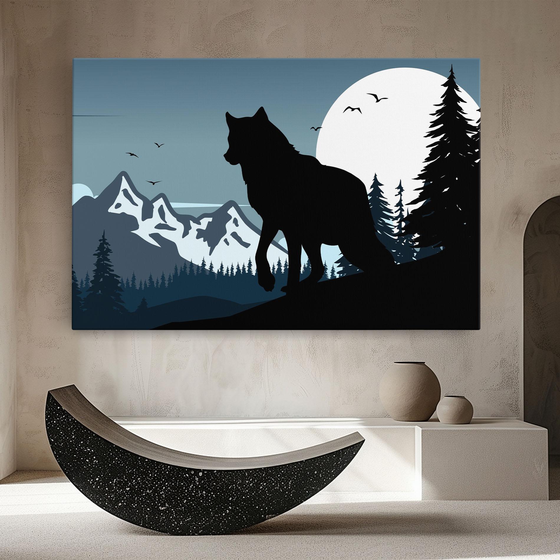 Tablou Canvas Hill Wolf mockup 8