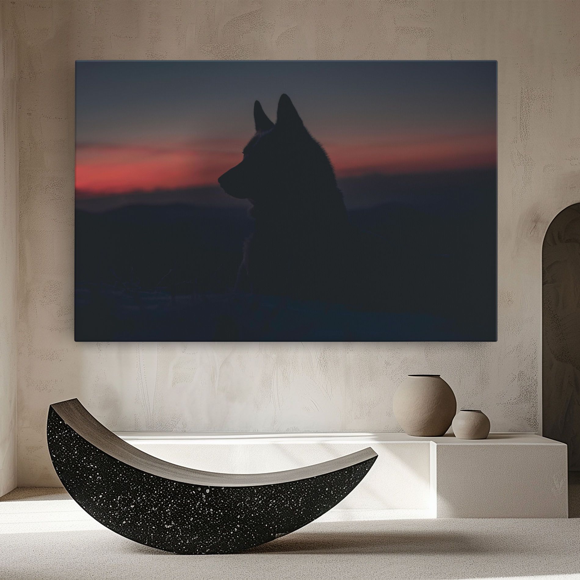 Wolf Shillouette mockup 8