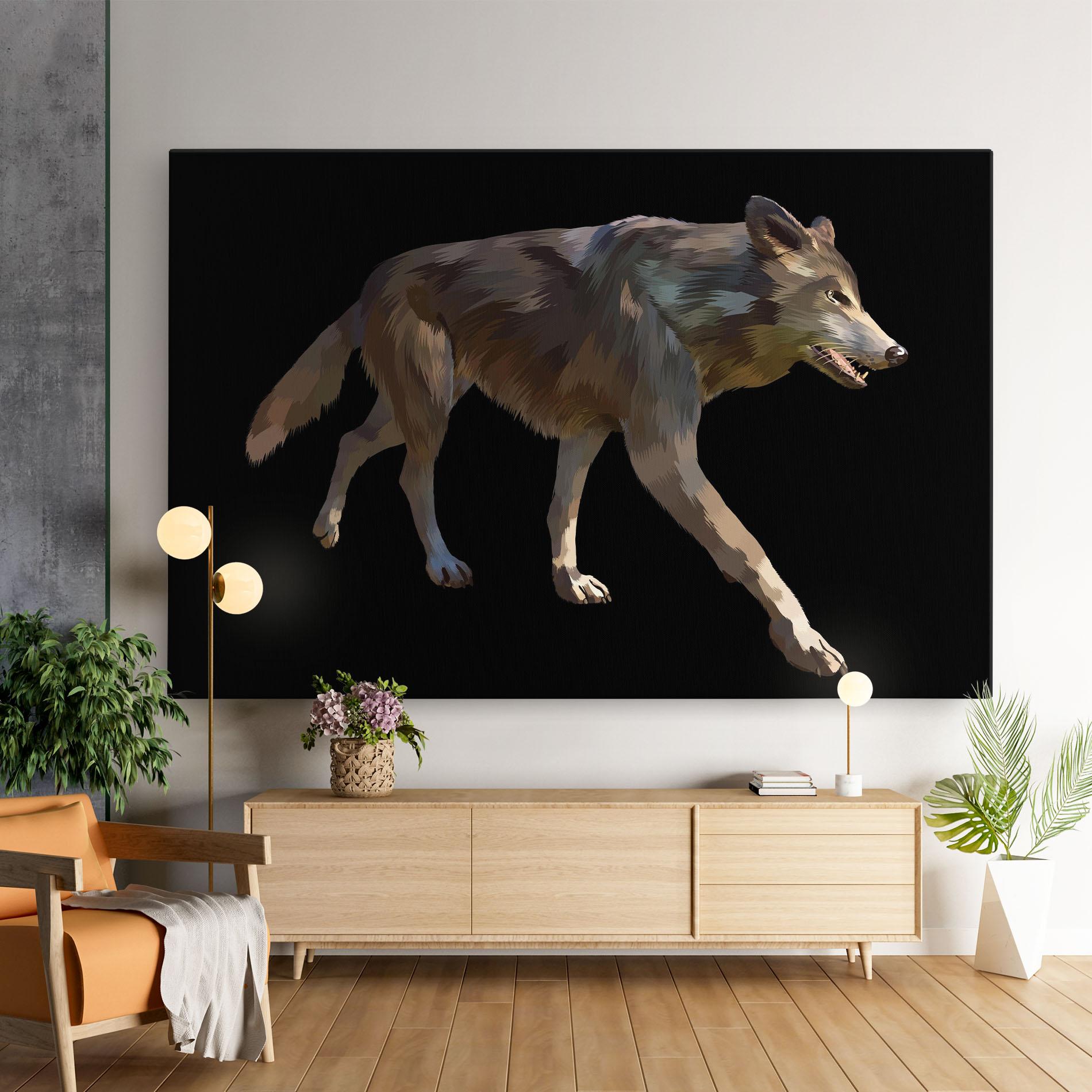 Tablou Canvas 3d Wolf mockup 9