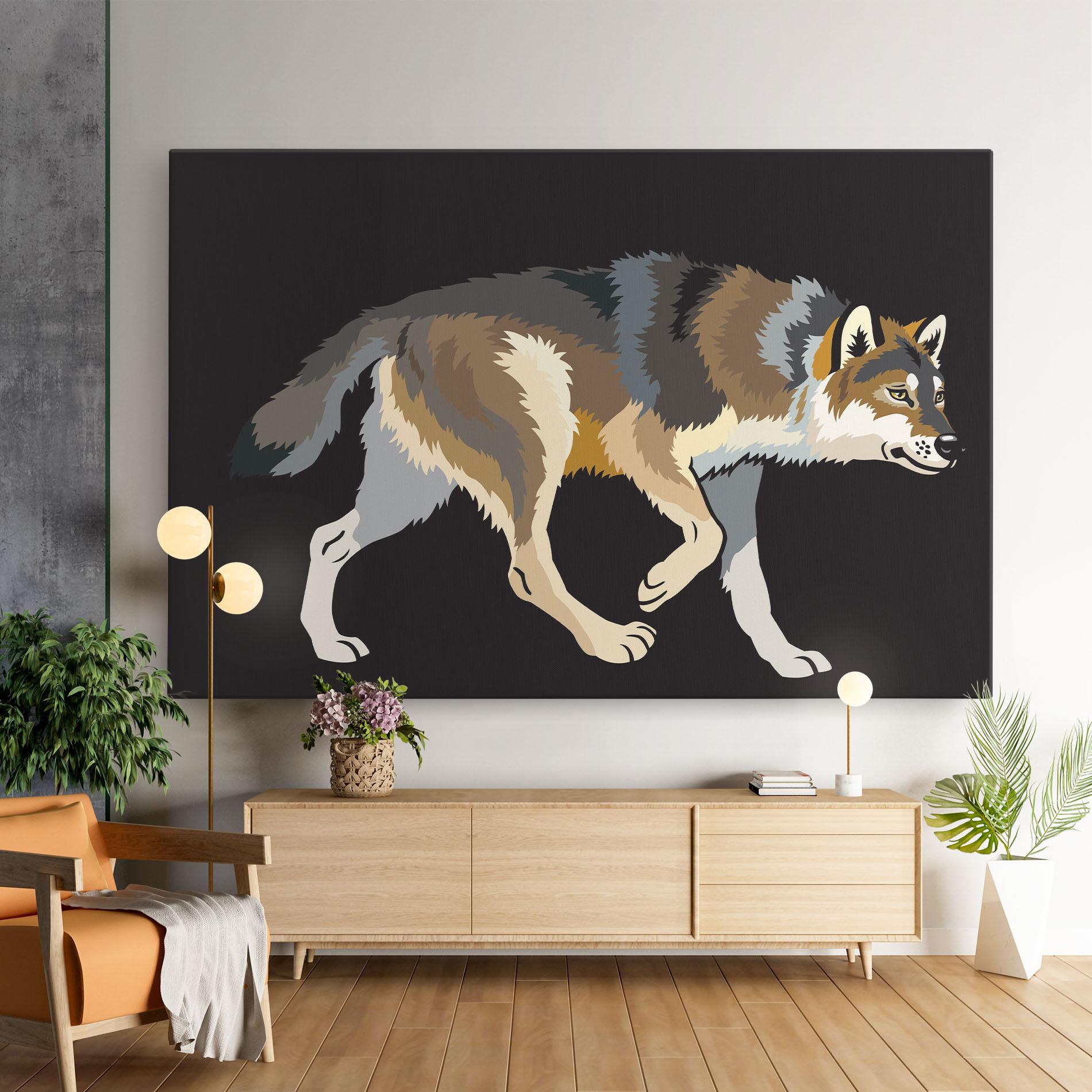 Tablou Canvas Cartoon Wolf mockup 9