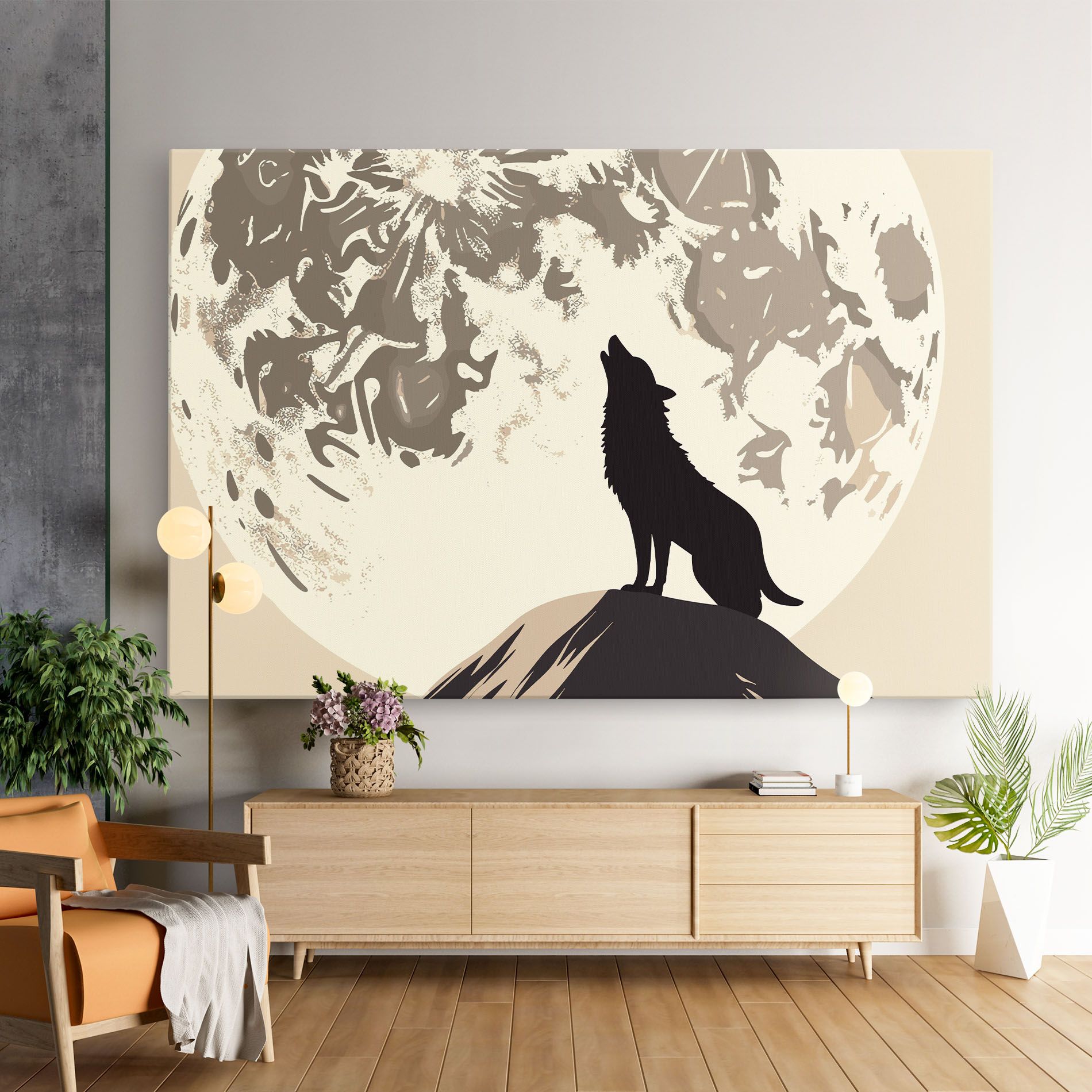 Cream Moon Wolf mockup 9
