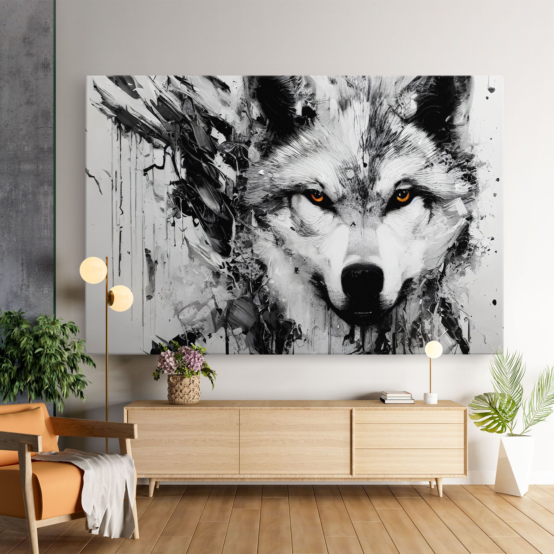 Grey Wolf Portrait mockup 9