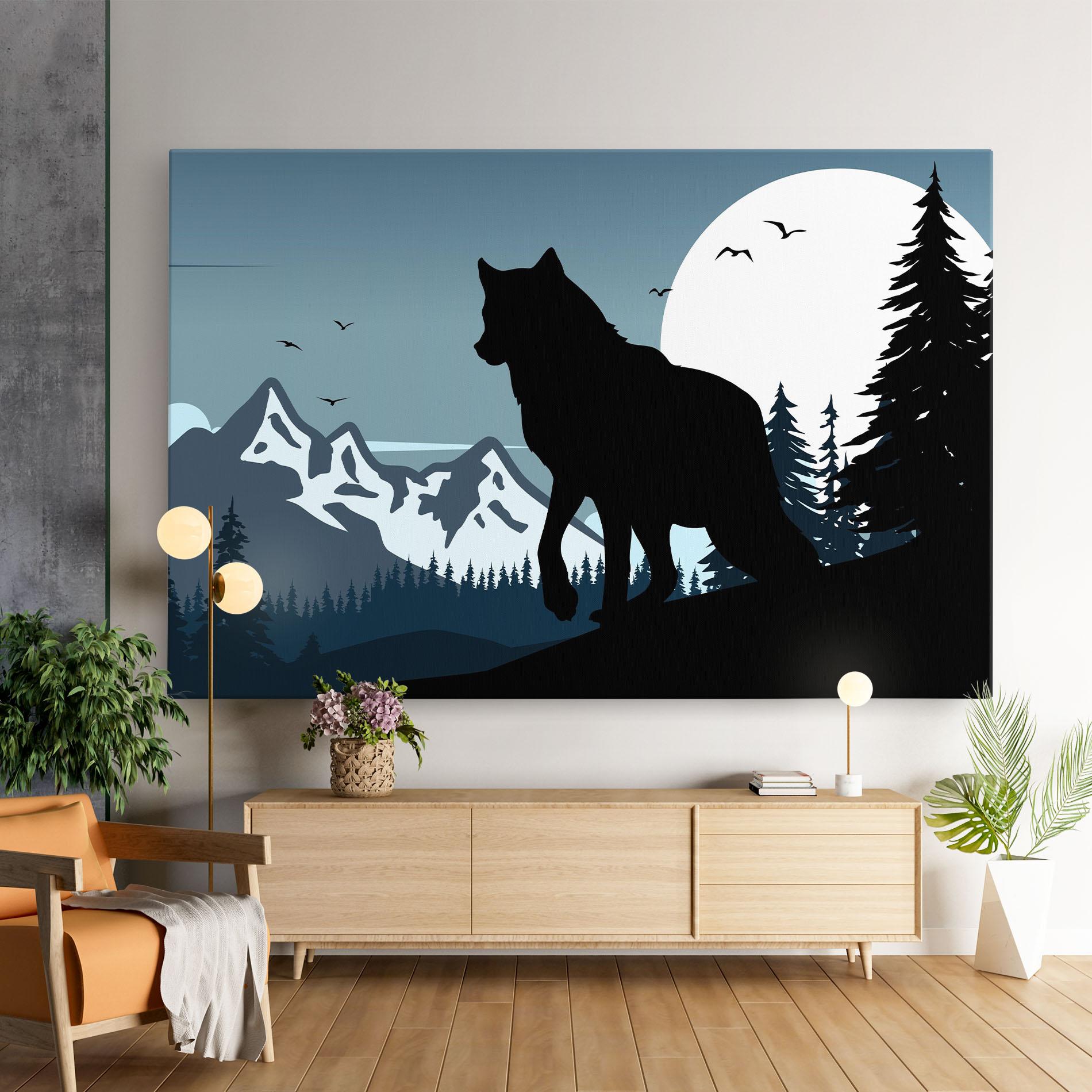 Tablou Canvas Hill Wolf mockup 9