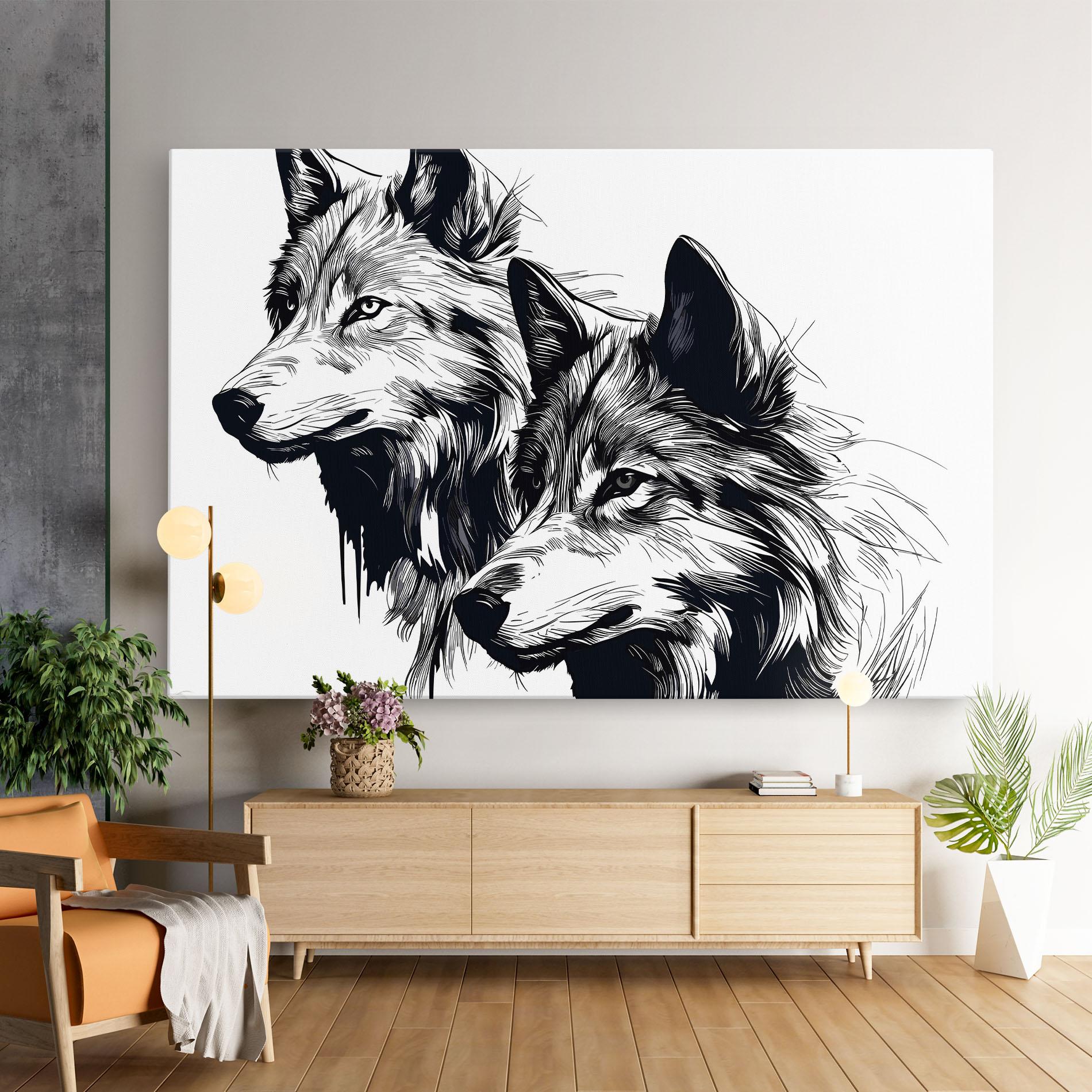 Tablou Canvas Wolf Friends mockup 9