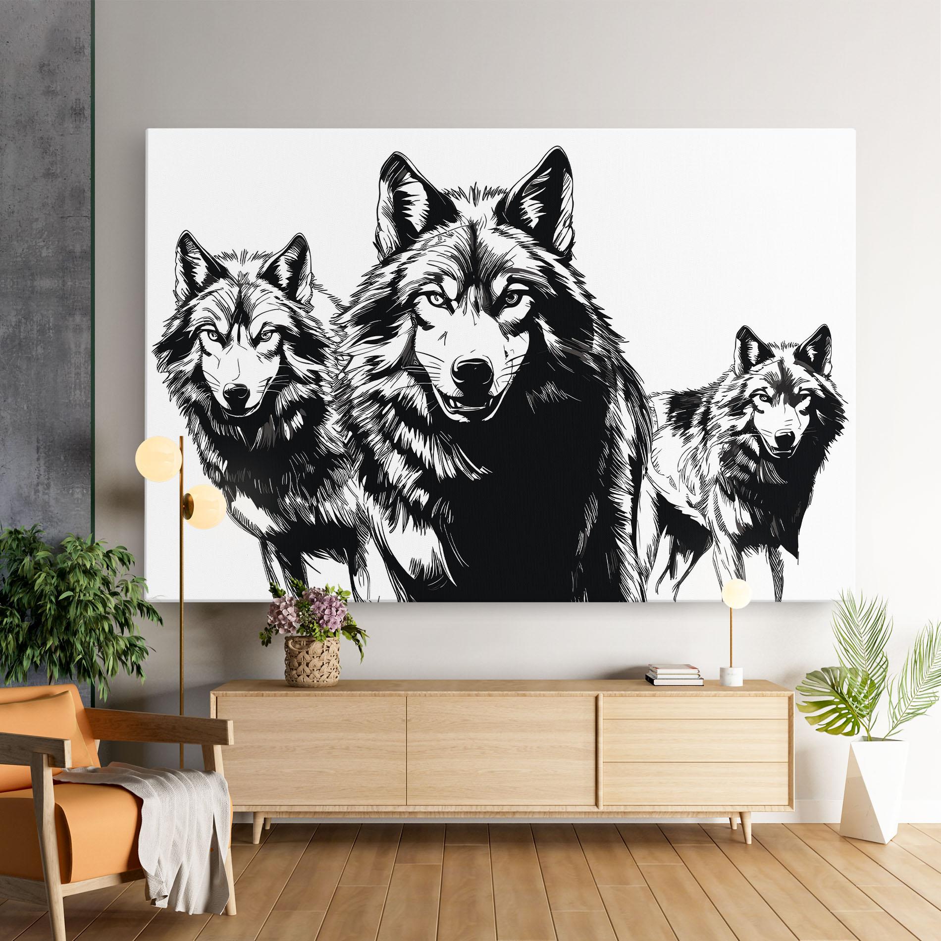 Tablou Canvas Wolves mockup 9
