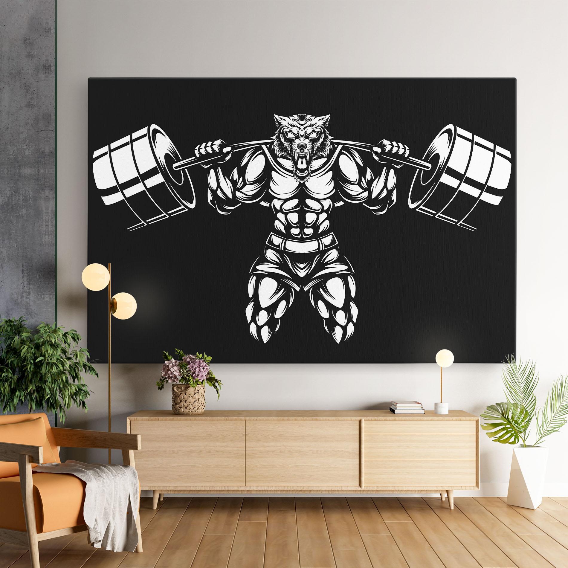 Tablou Canvas Work Out Wolf mockup 9