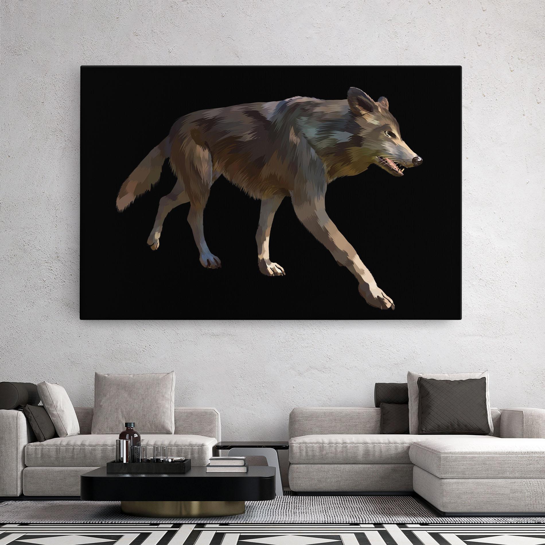 Tablou Canvas 3d Wolf mockup 2