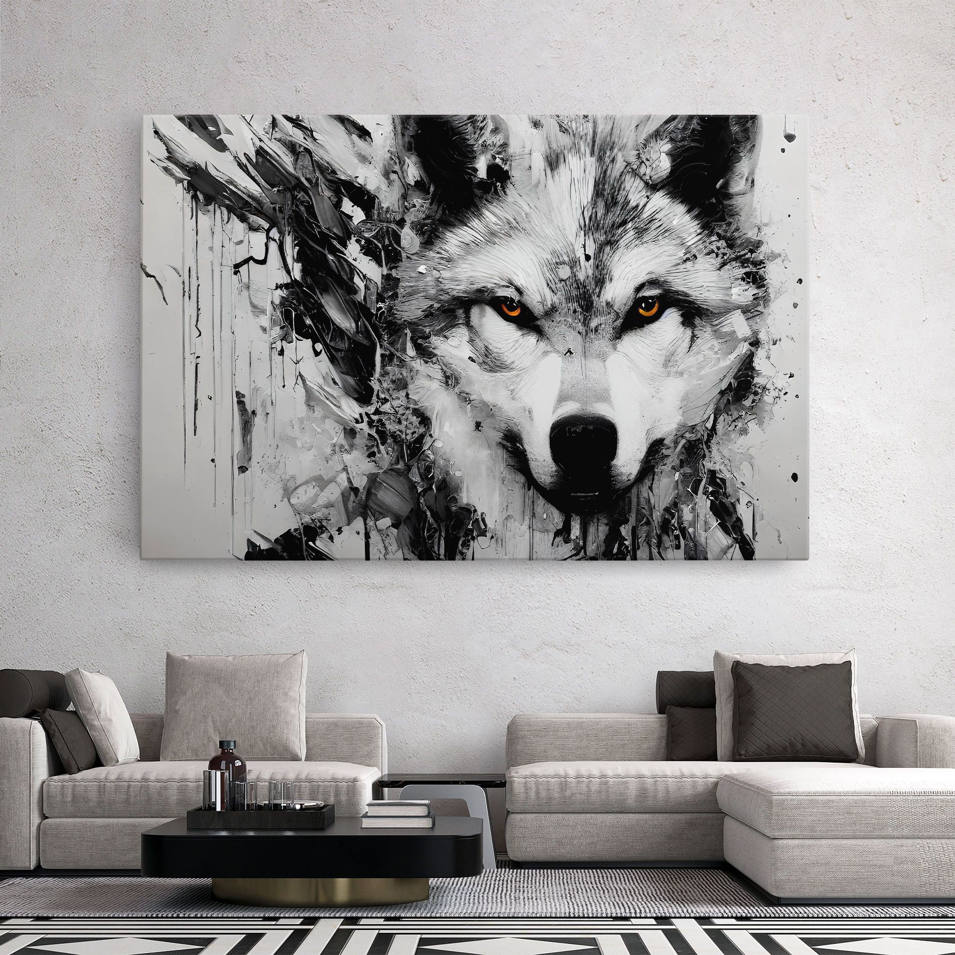 Grey Wolf Portrait mockup 2