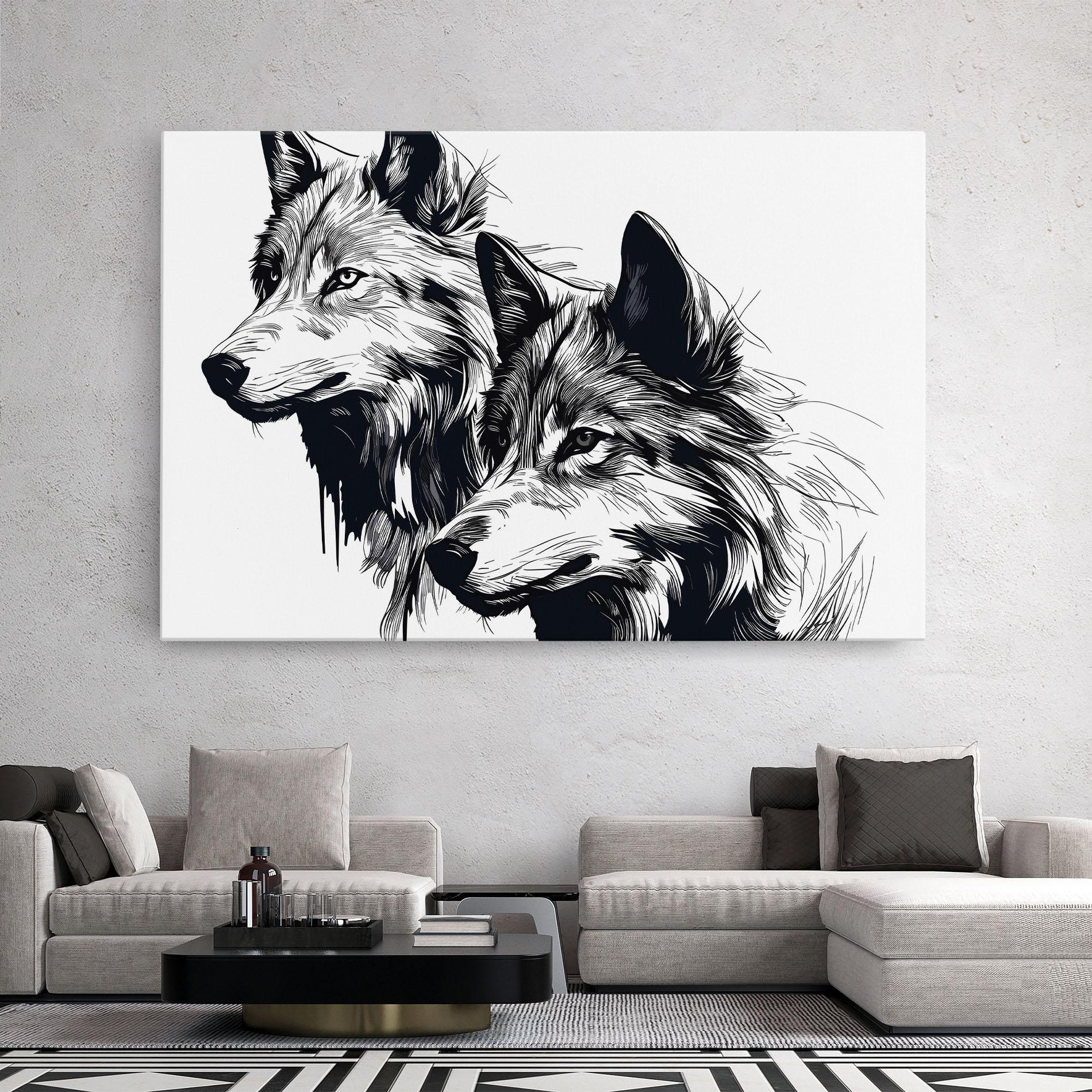 Tablou Canvas Wolf Friends mockup 2
