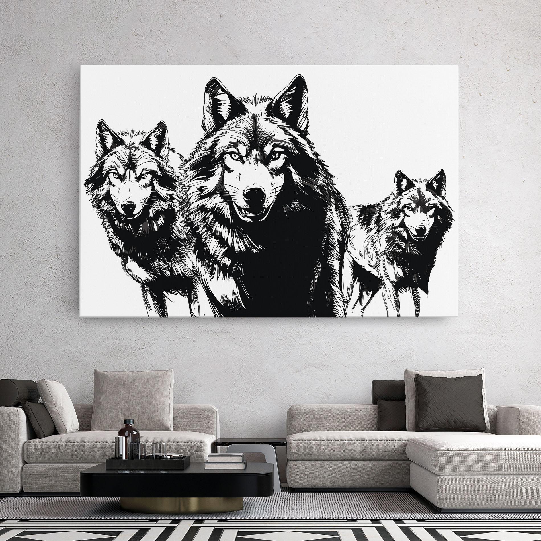 Tablou Canvas Wolves mockup 2
